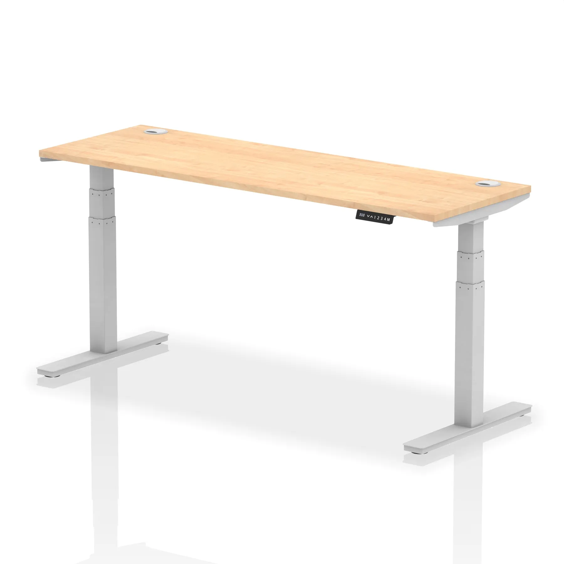 EE - Air Height Adjustable Slimline Desk With Cable Ports