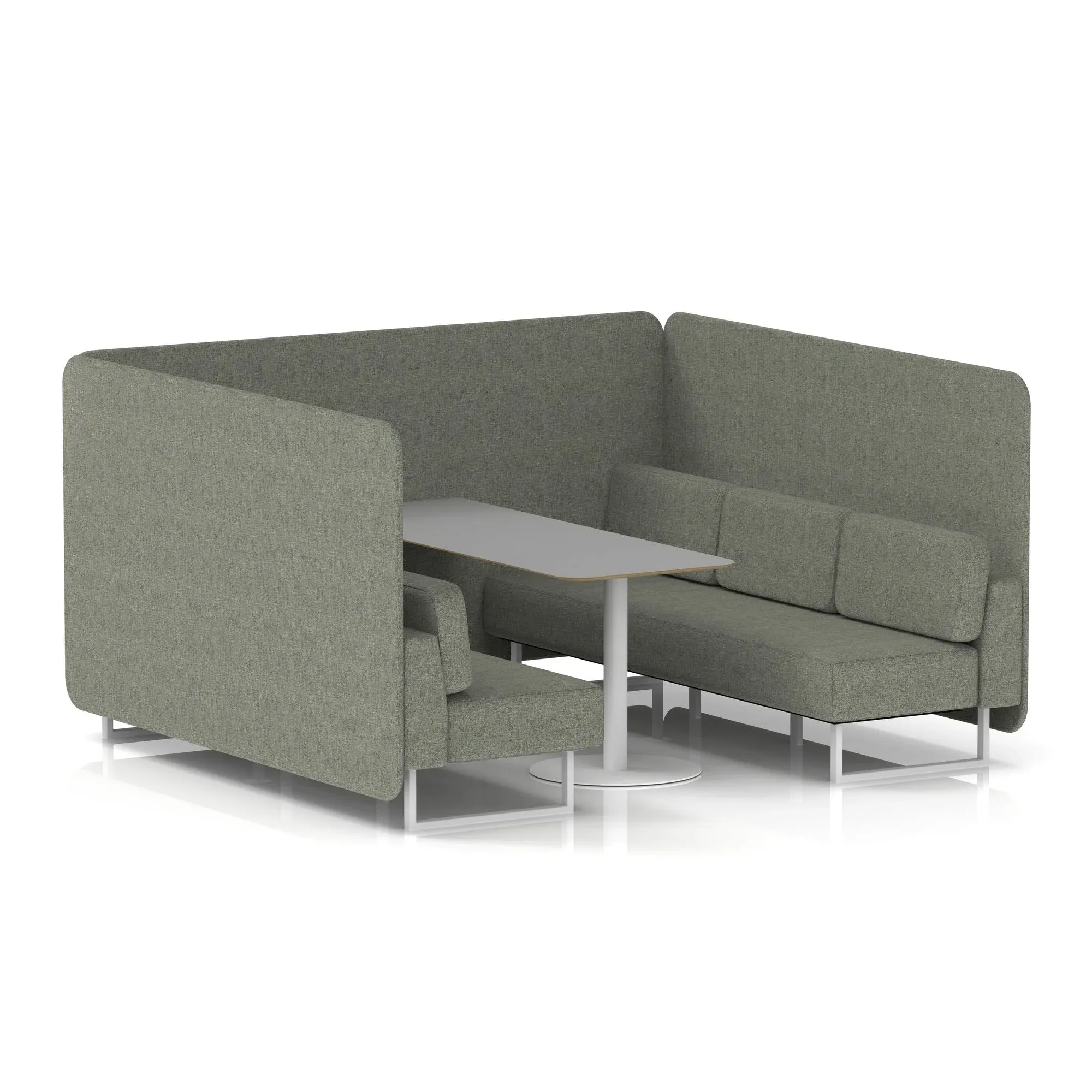 EE - Brixworth Bench Booth With Grey Table In Single Tone