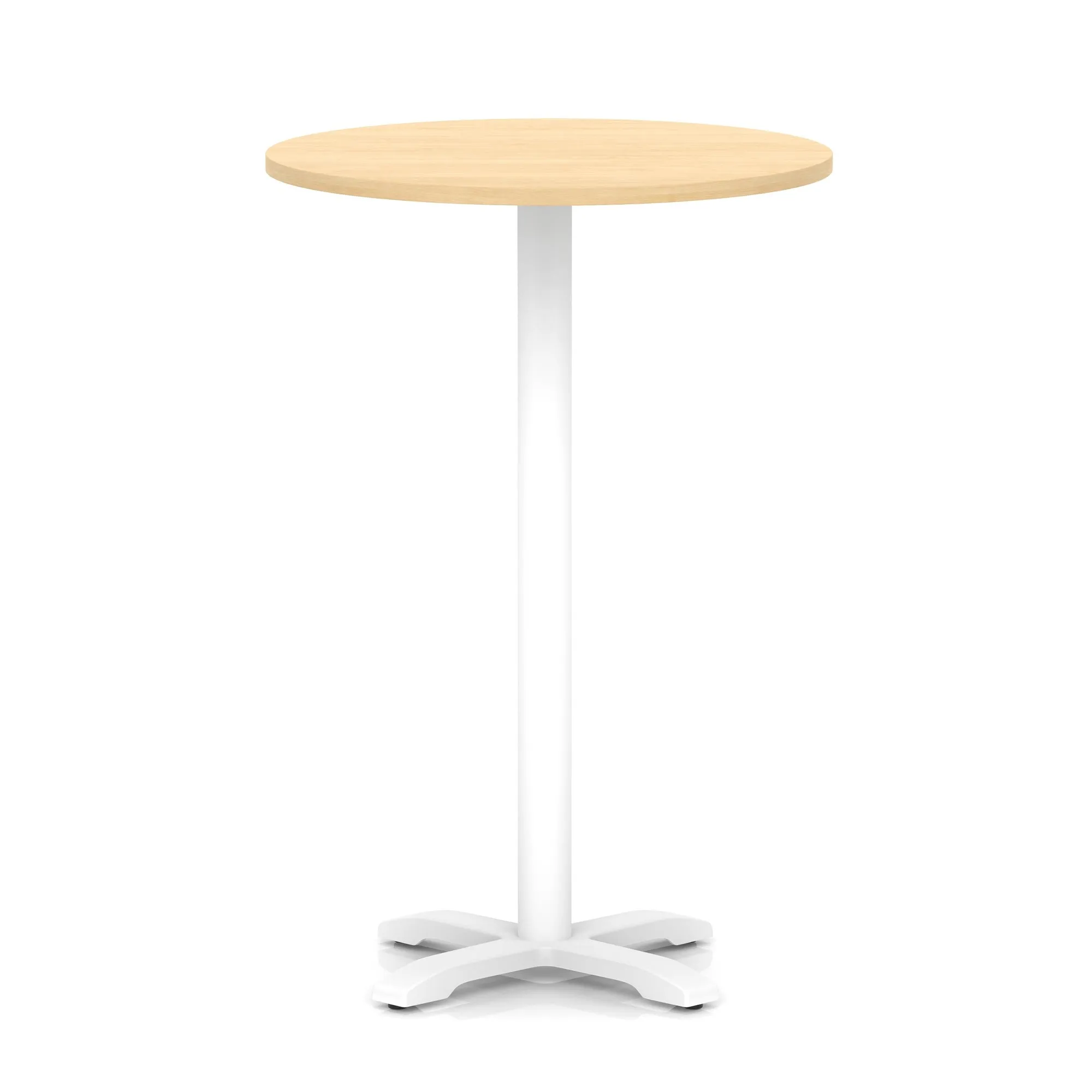 EE - Italia Round Poseur Table With Cross Base White Leg