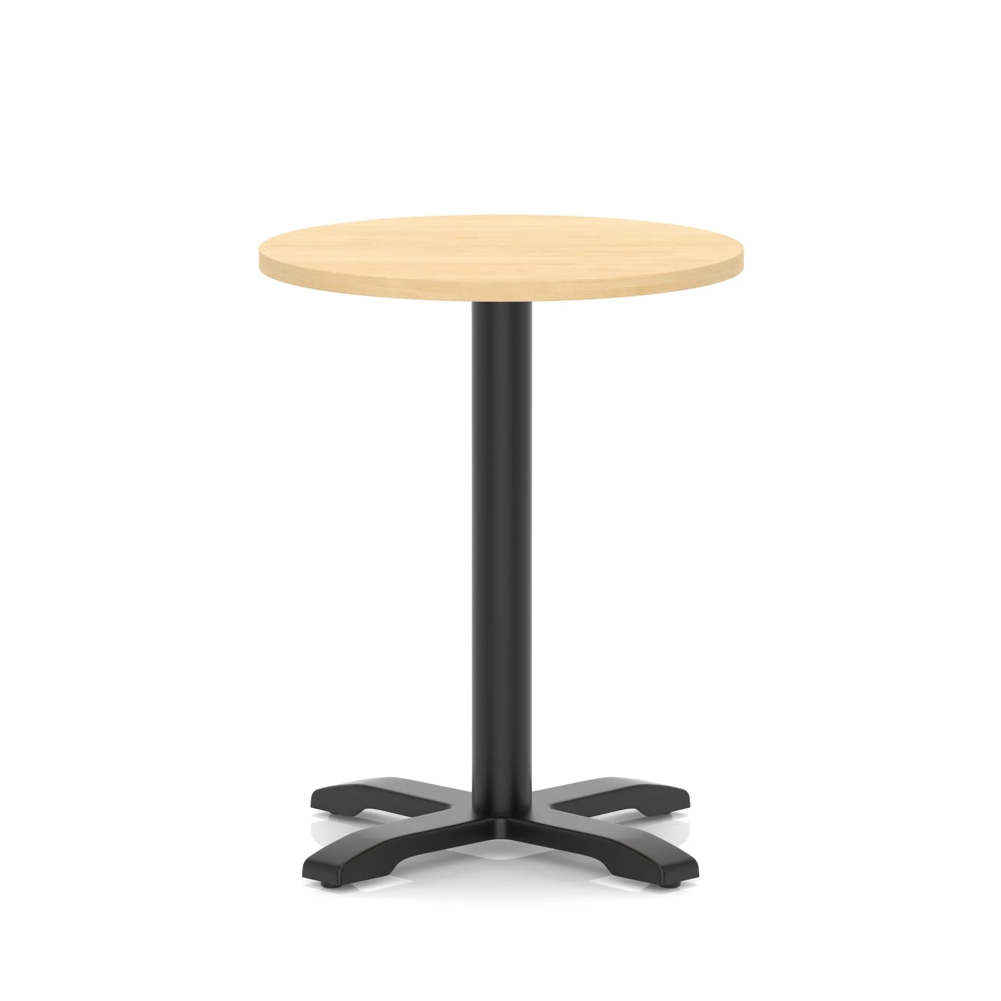 Italia Round Poseur Table With Cross Base Black Leg