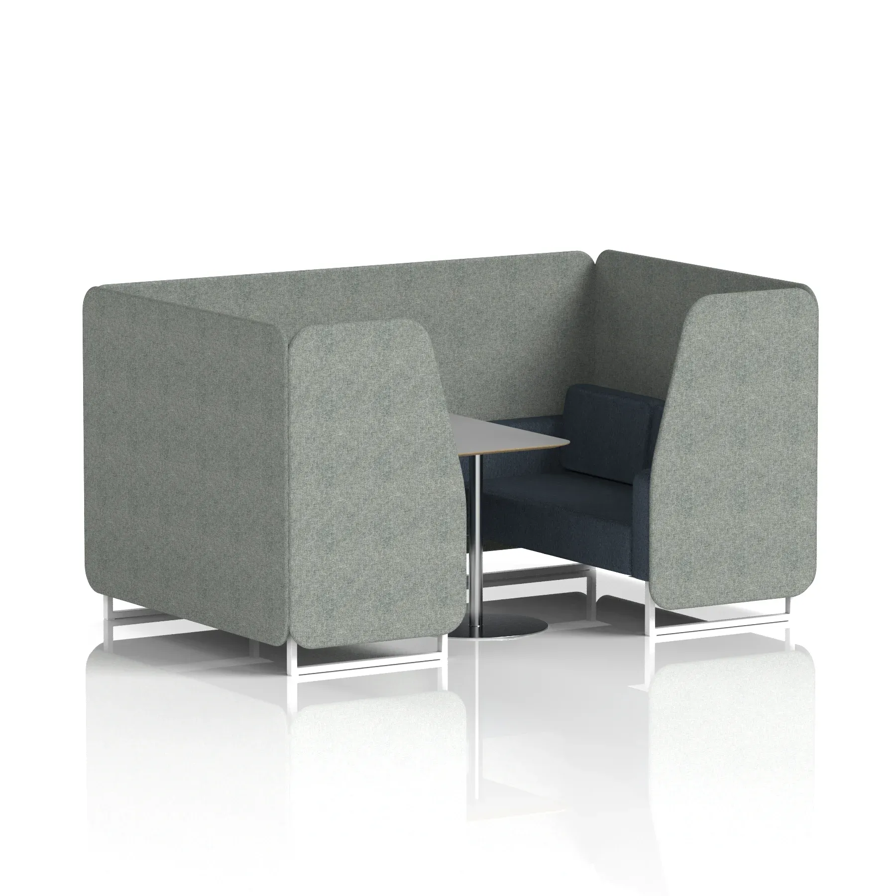 Brixworth Booth With Grey Table In Two Tone