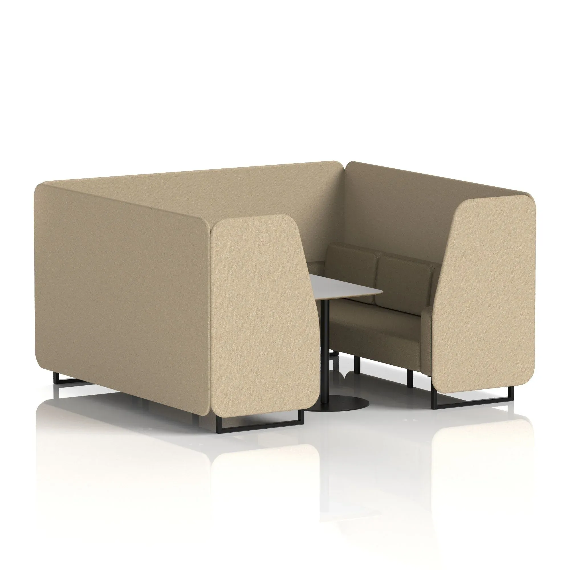 Brixworth Booth With Grey Table In Two Tone