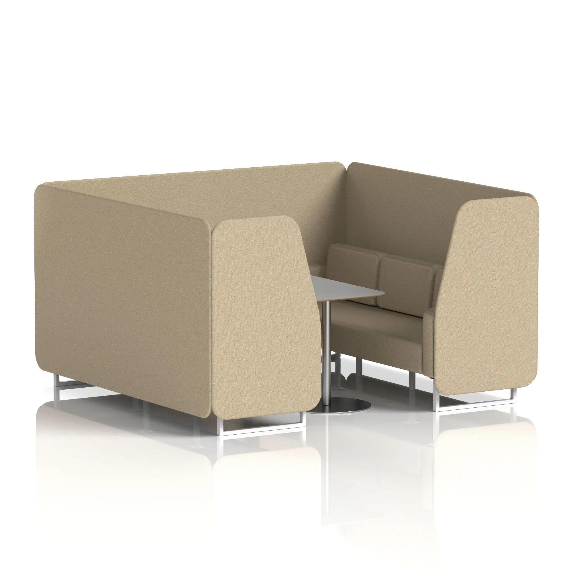 Brixworth Booth With Grey Table In Single Tone