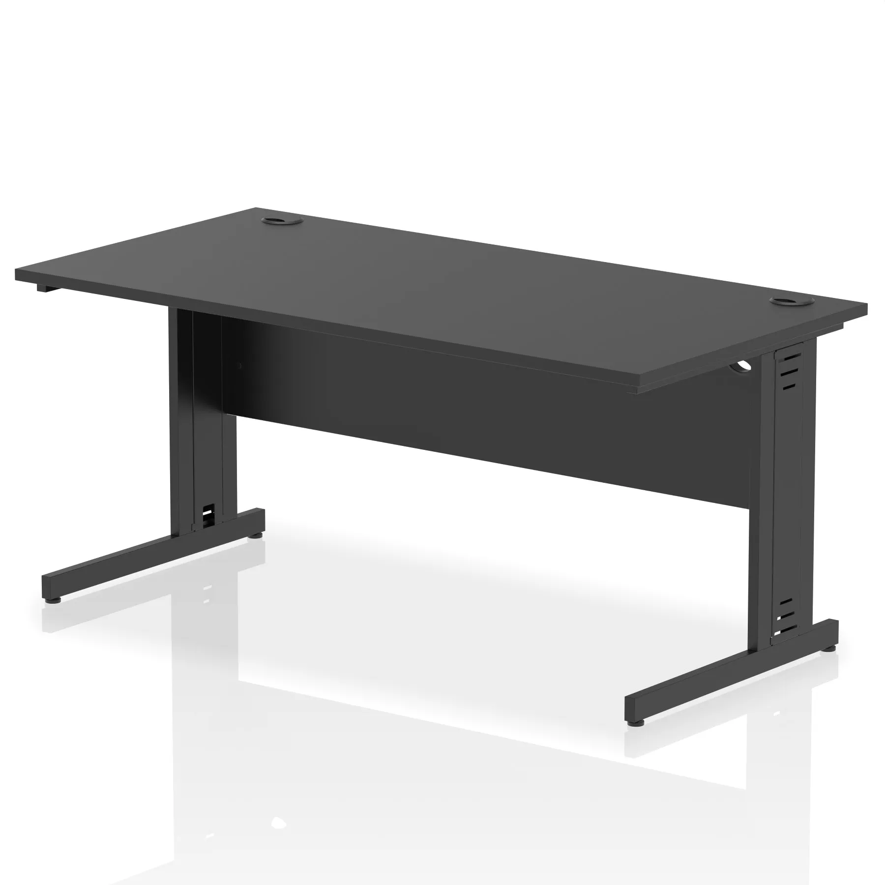 Impulse 1600mm Straight Desk Cable Managed Leg