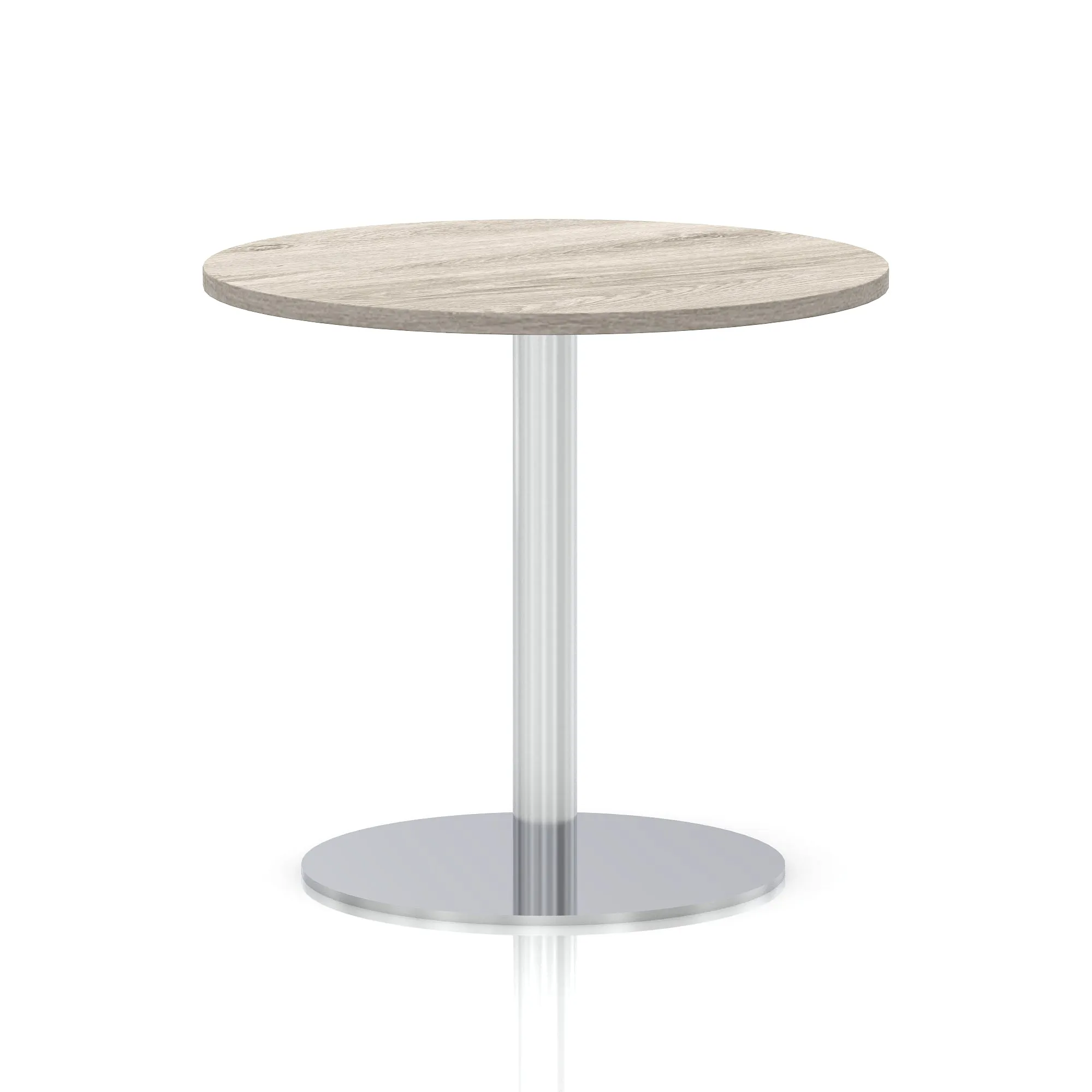 Italia Round Poseur Table Silver Leg