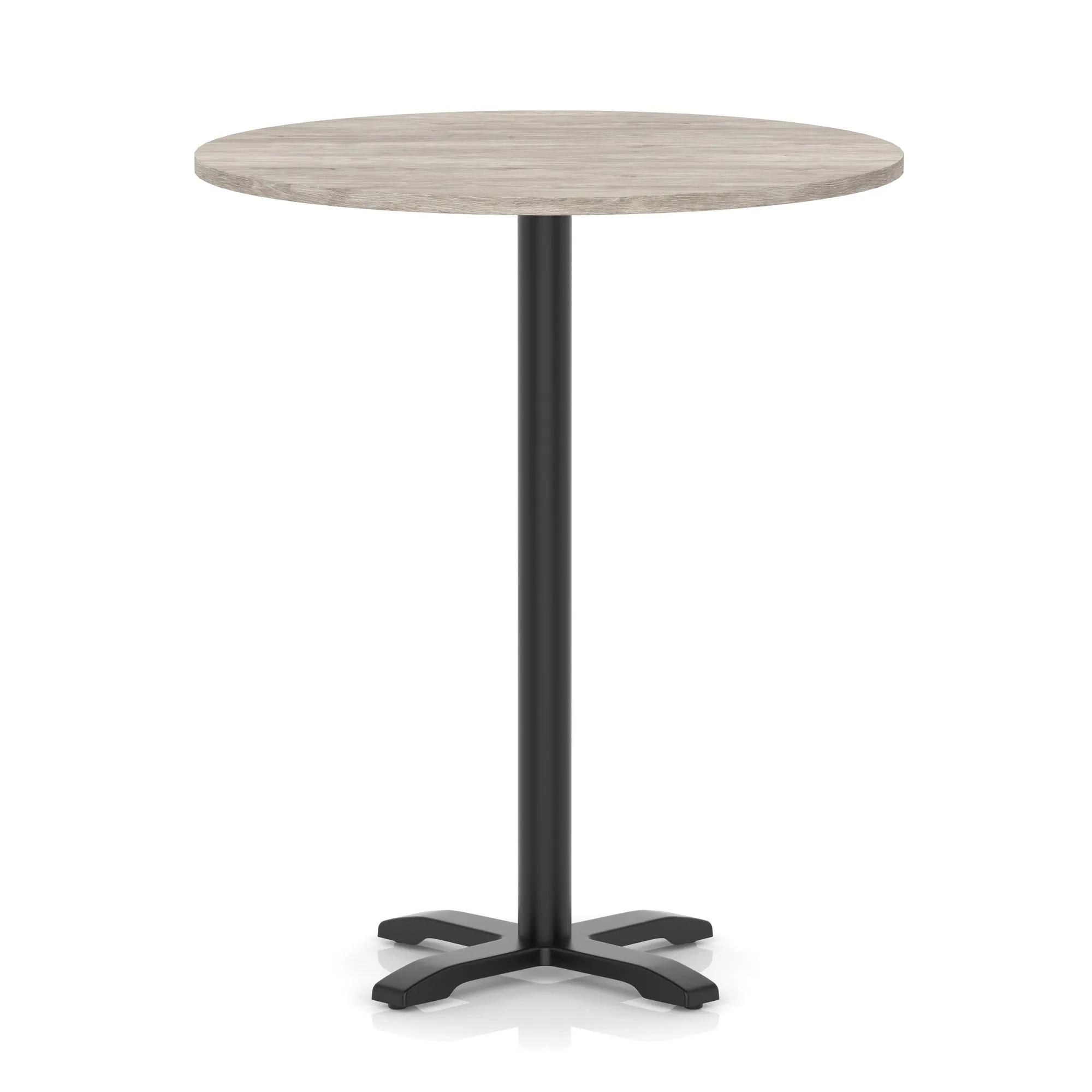 EE - Italia Round Poseur Table With Cross Base Black Leg