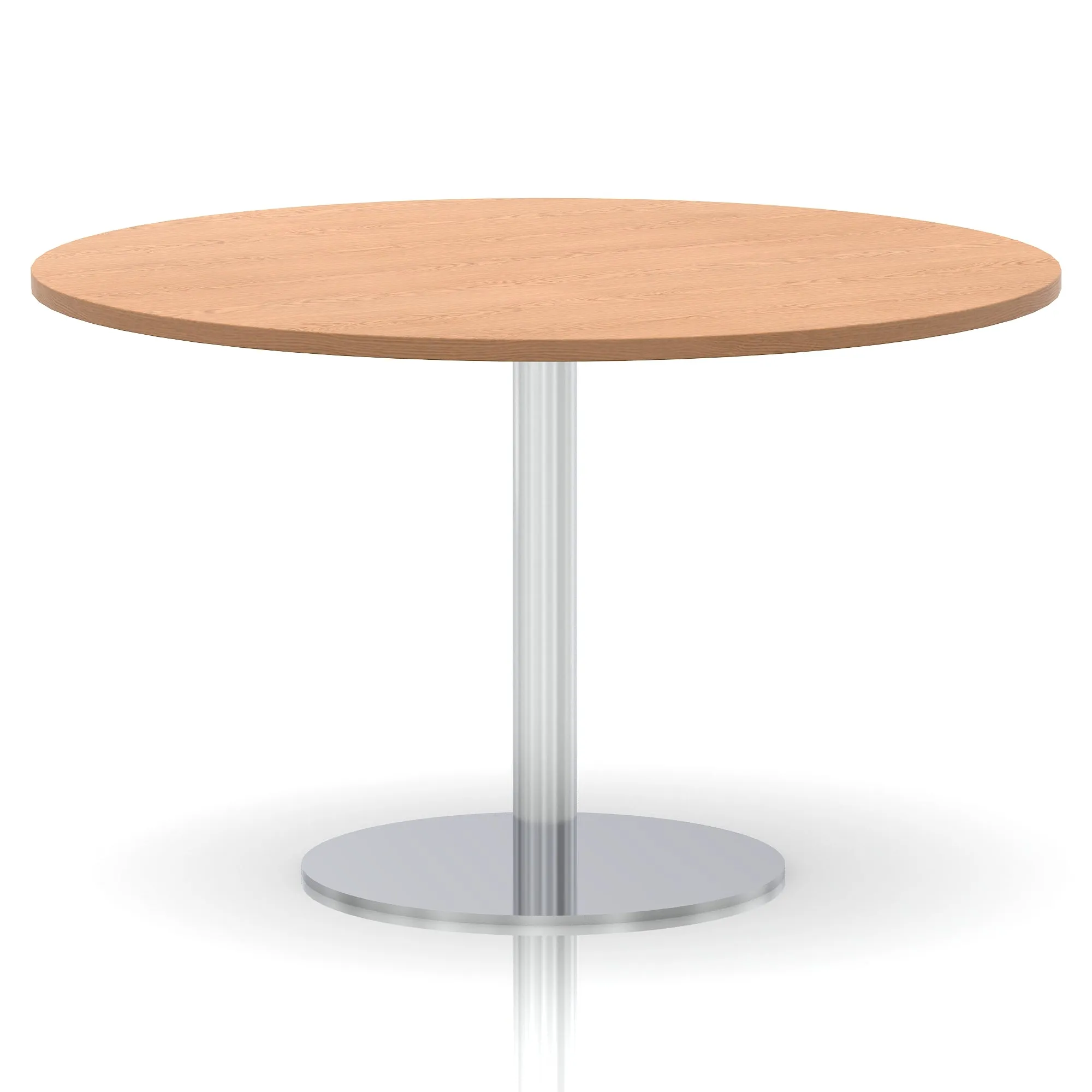 Italia Round Poseur Table Silver Leg