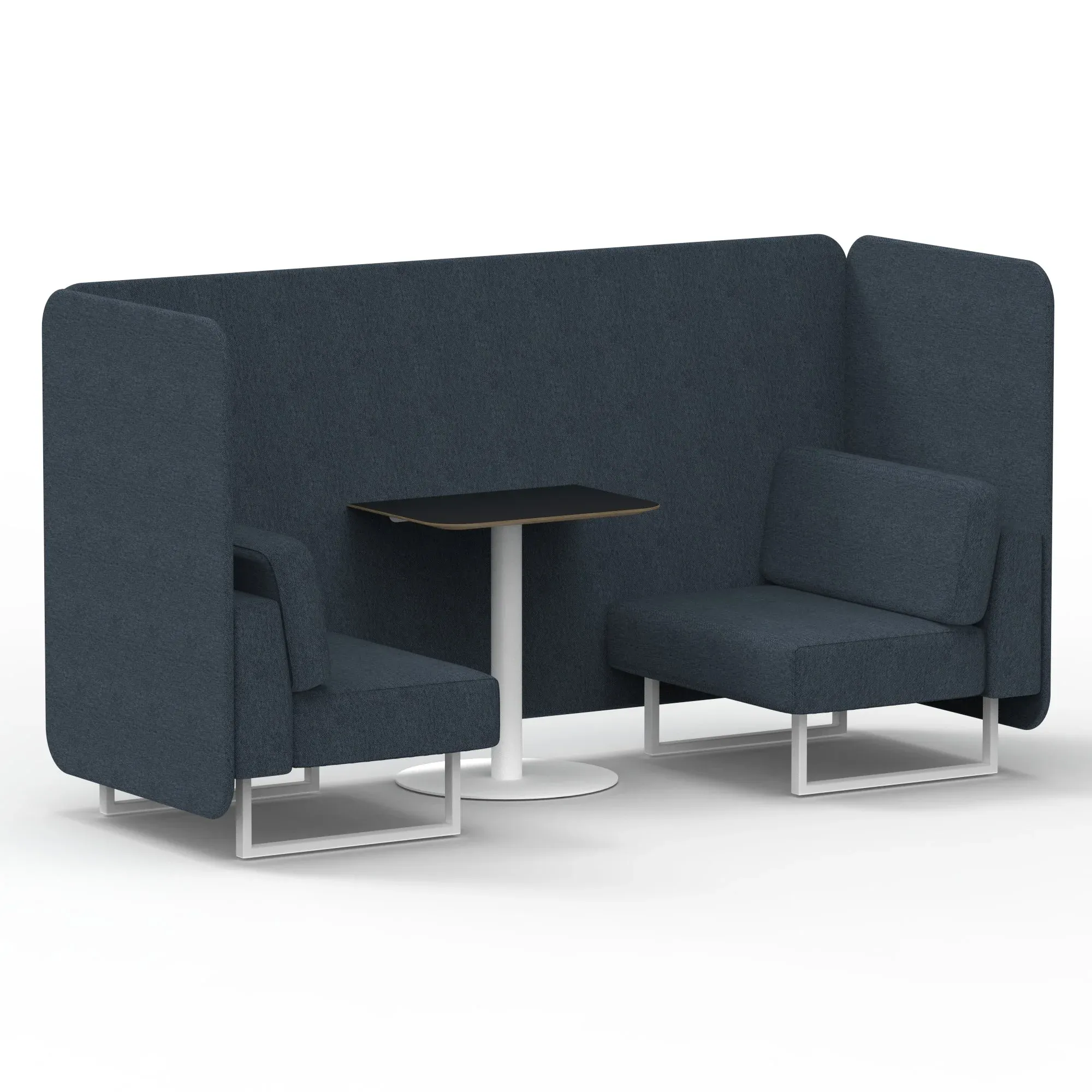 EE - Brixworth Bench Booth With Black Table In Single Tone
