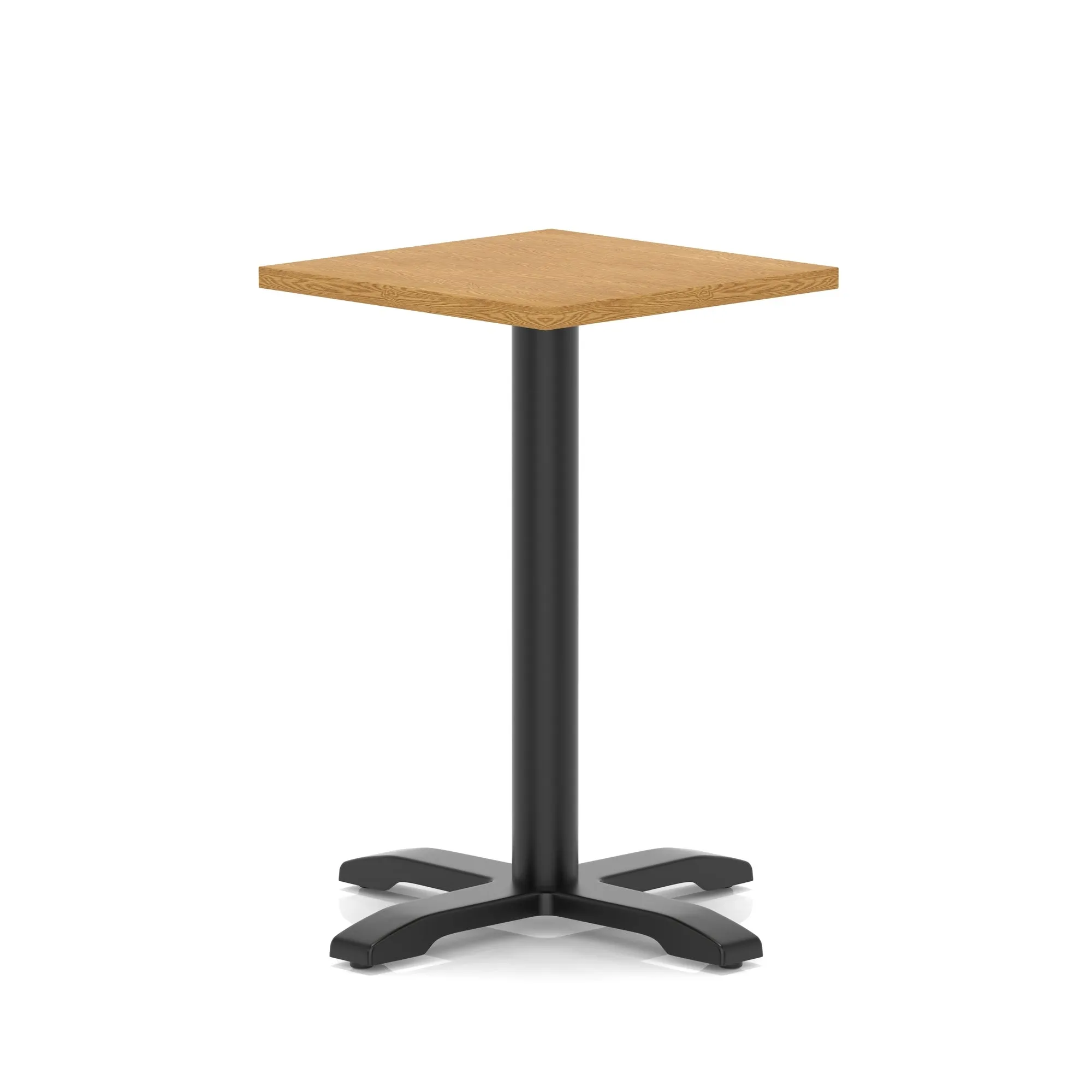 Italia Square Poseur Table With Cross Base Black Leg