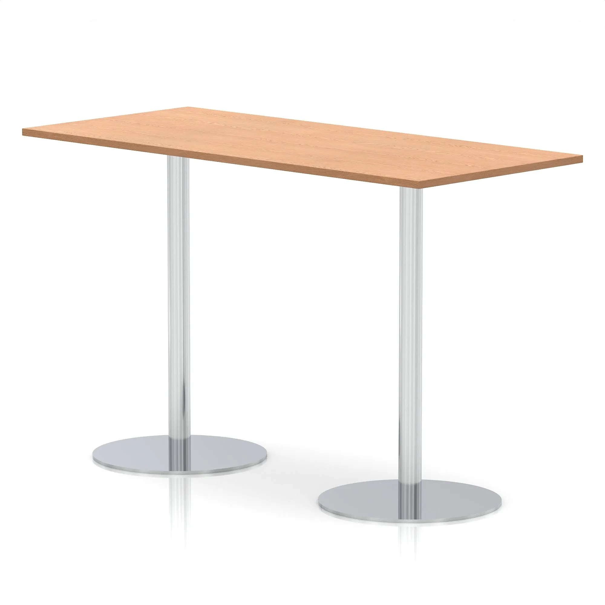 EE - Italia Rectangular Poseur Table Silver Leg