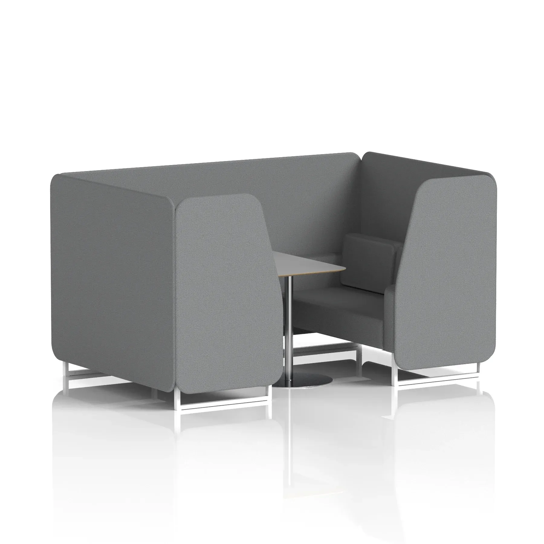 Brixworth Booth With Grey Table In Single Tone