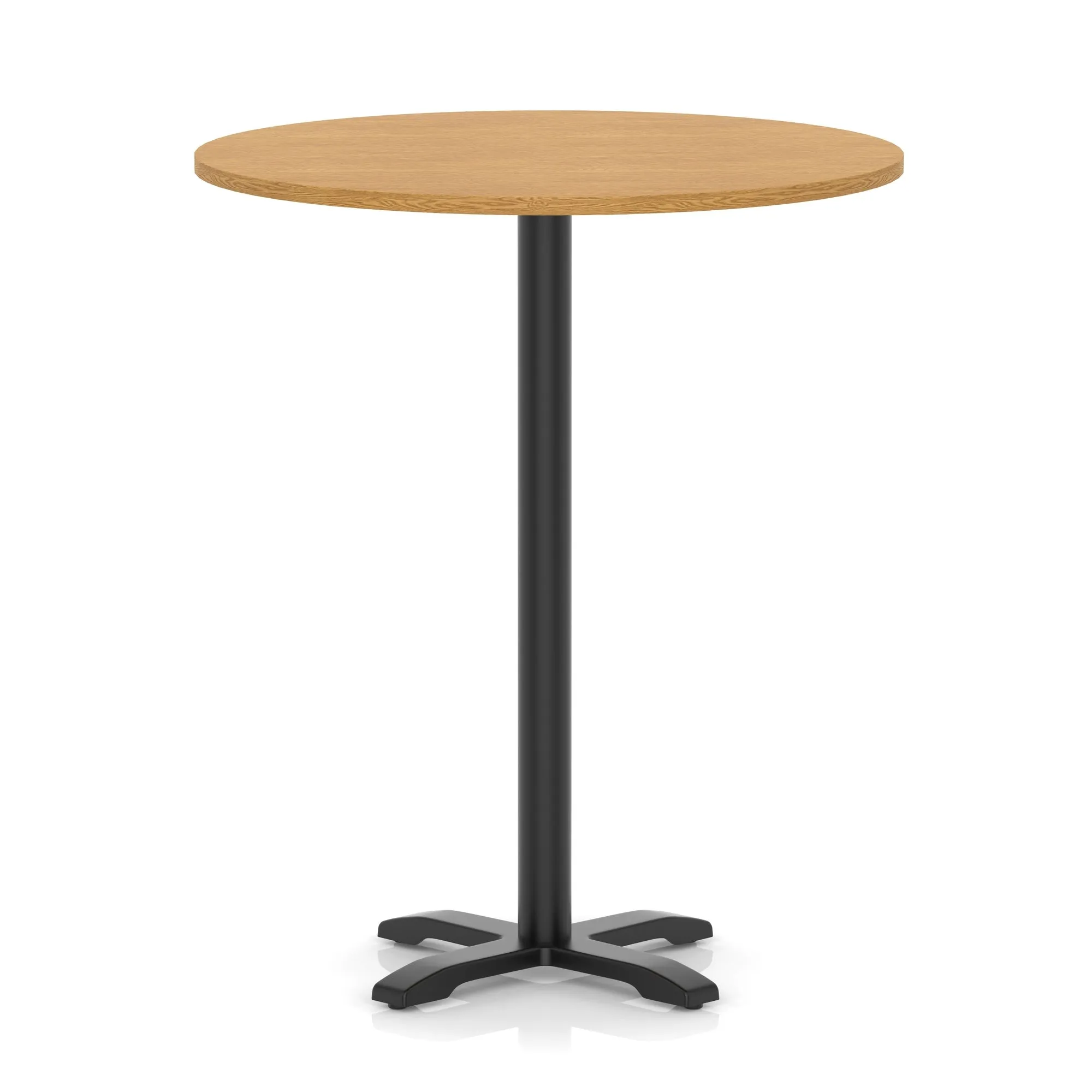 Italia Round Poseur Table With Cross Base Black Leg