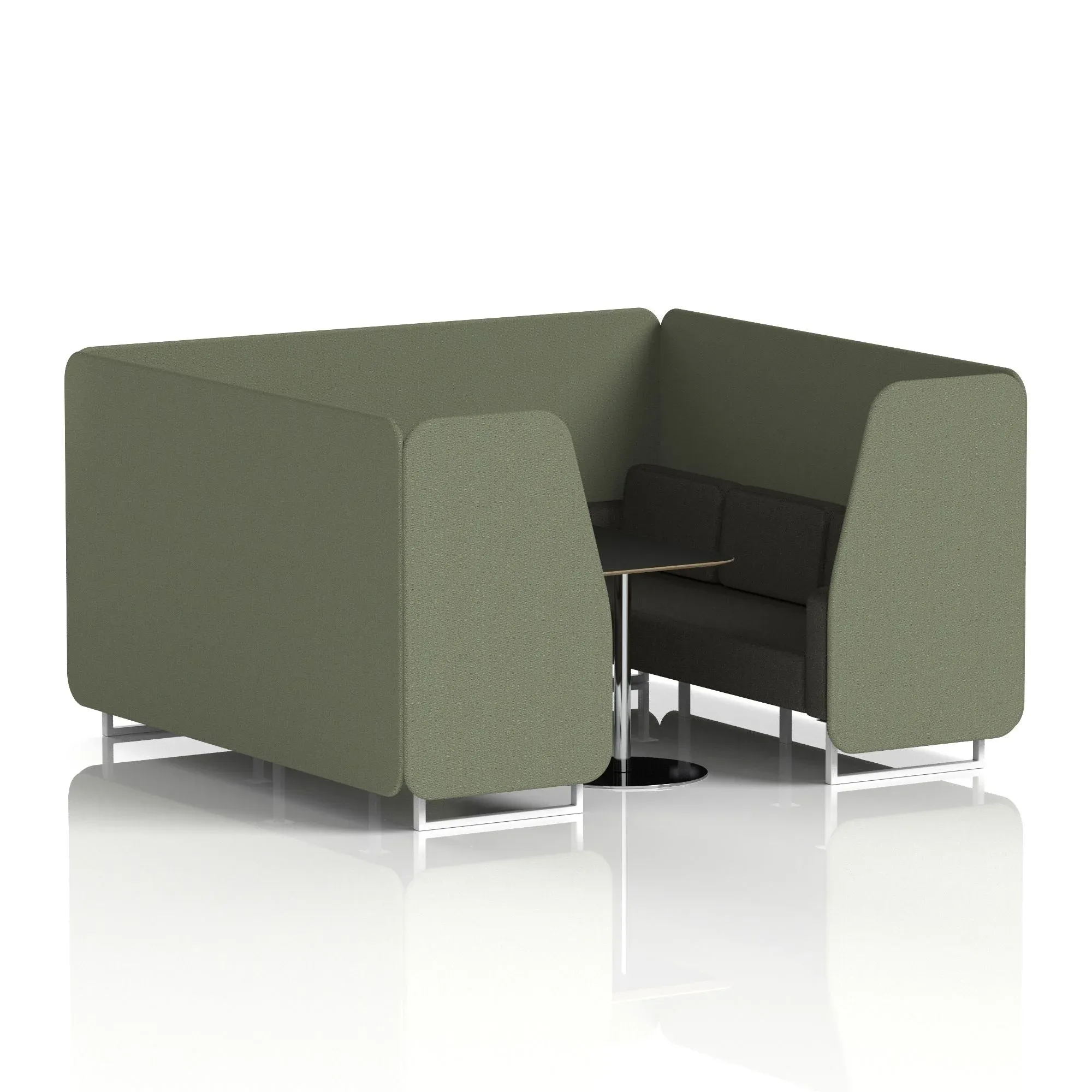 Brixworth Booth With Black Table In Two Tone