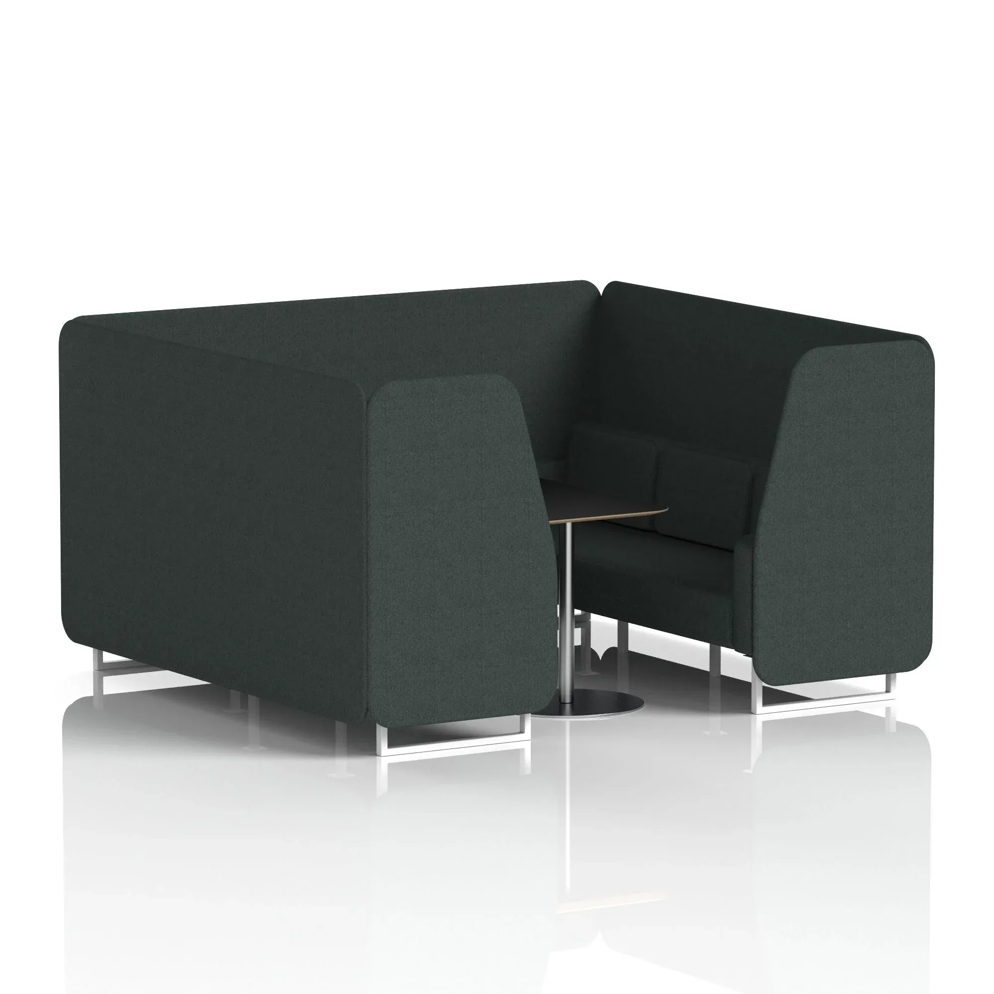 Brixworth Booth With Black Table In Single Tone