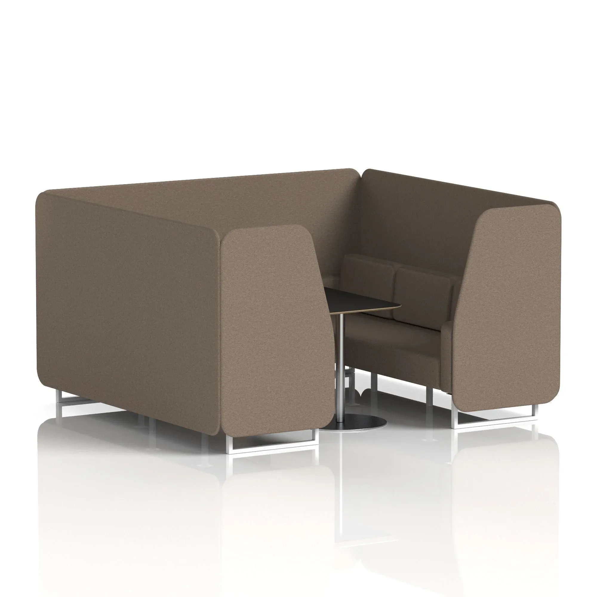Brixworth Booth With Black Table In Single Tone