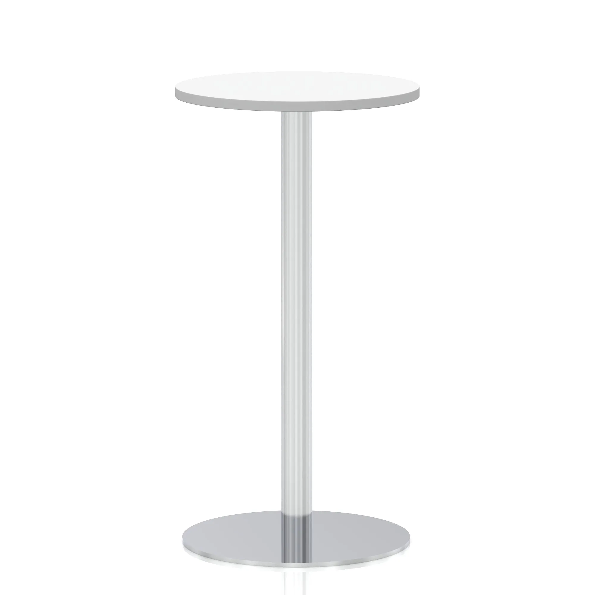 Italia Round Poseur Table Silver Leg
