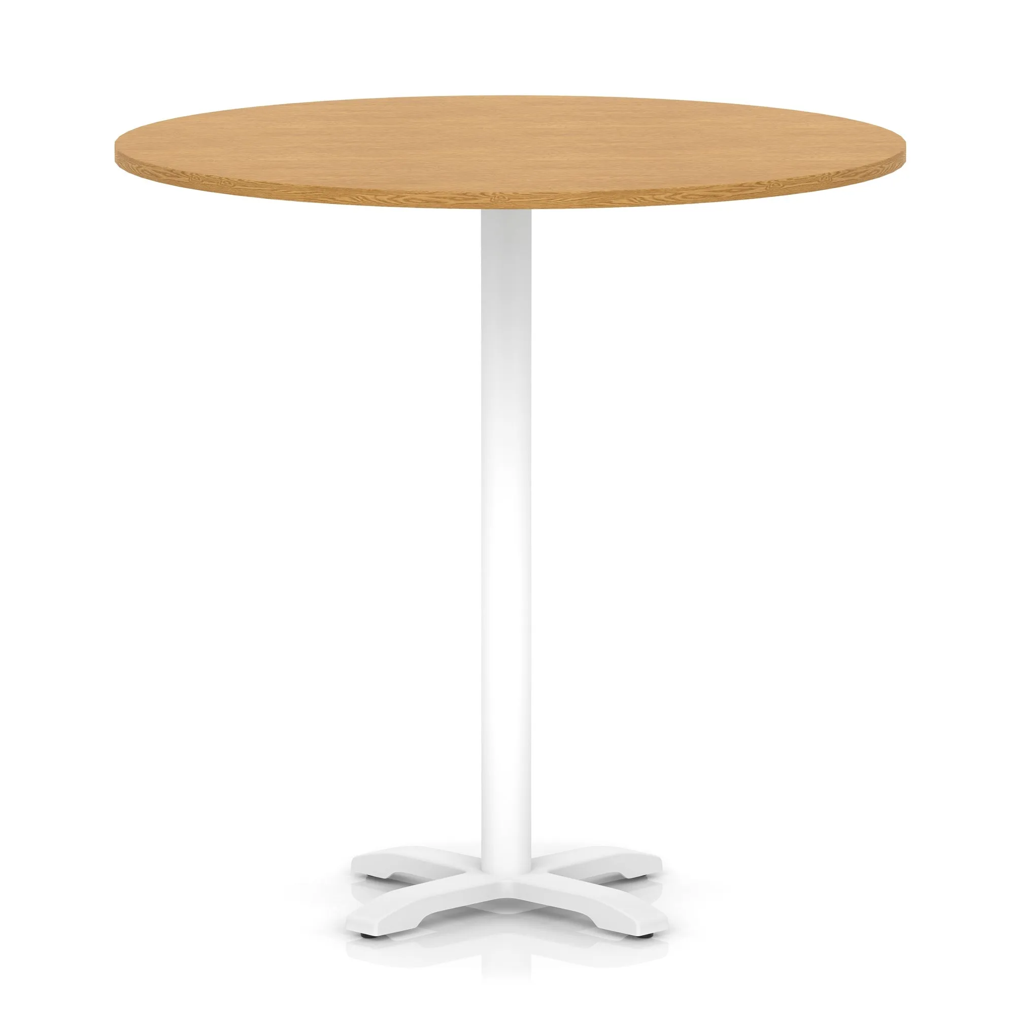 EE - Italia Round Poseur Table With Cross Base White Leg