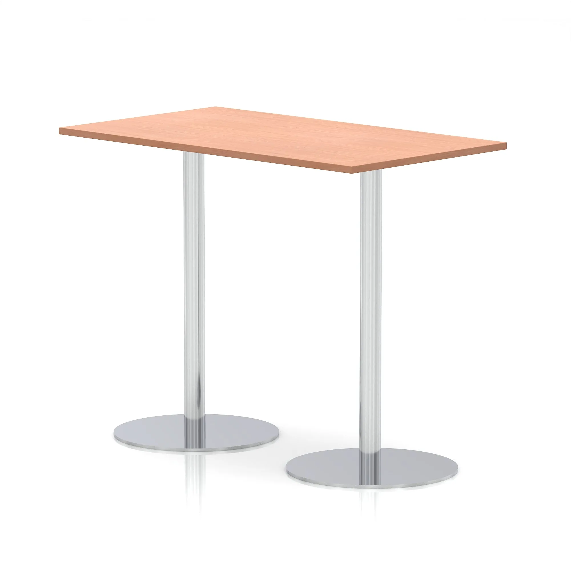 EE - Italia Rectangular Poseur Table Silver Leg