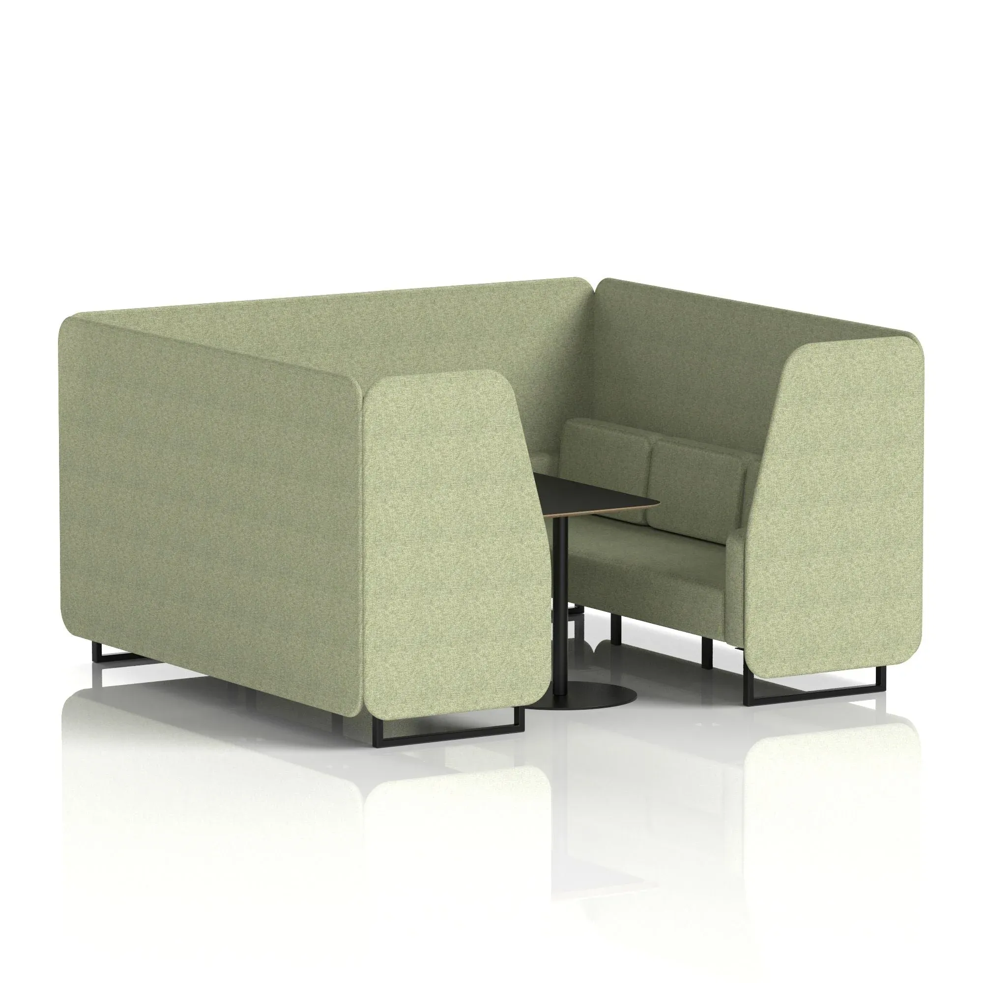 Brixworth Booth With Black Table In Single Tone