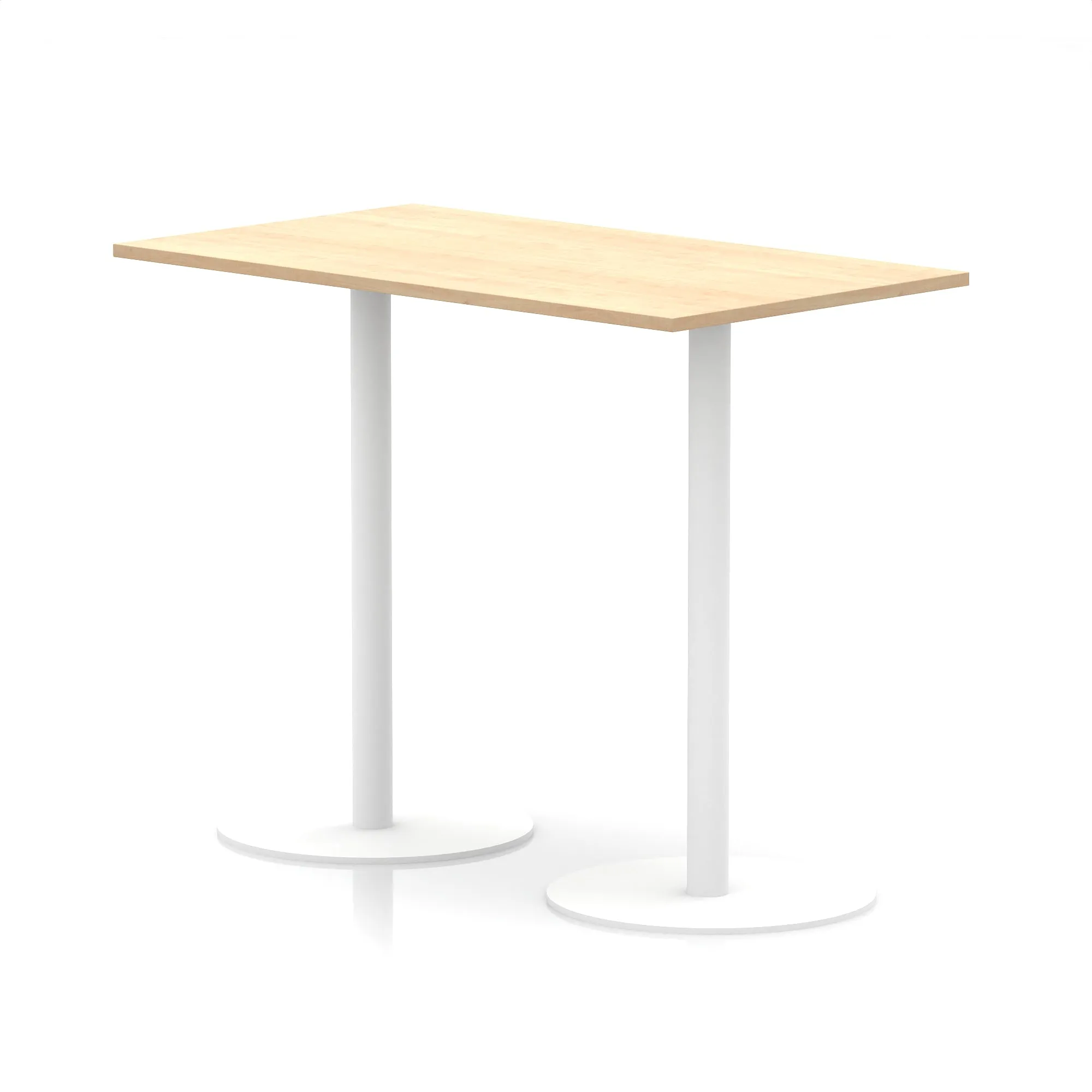 Italia Rectangular Poseur Table White Leg