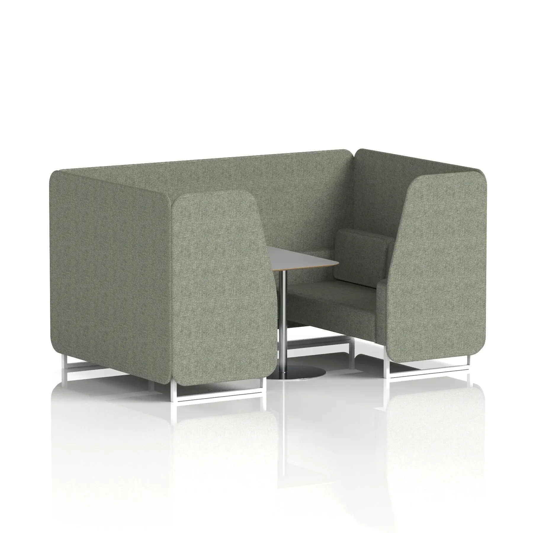 Brixworth Booth With Grey Table In Single Tone