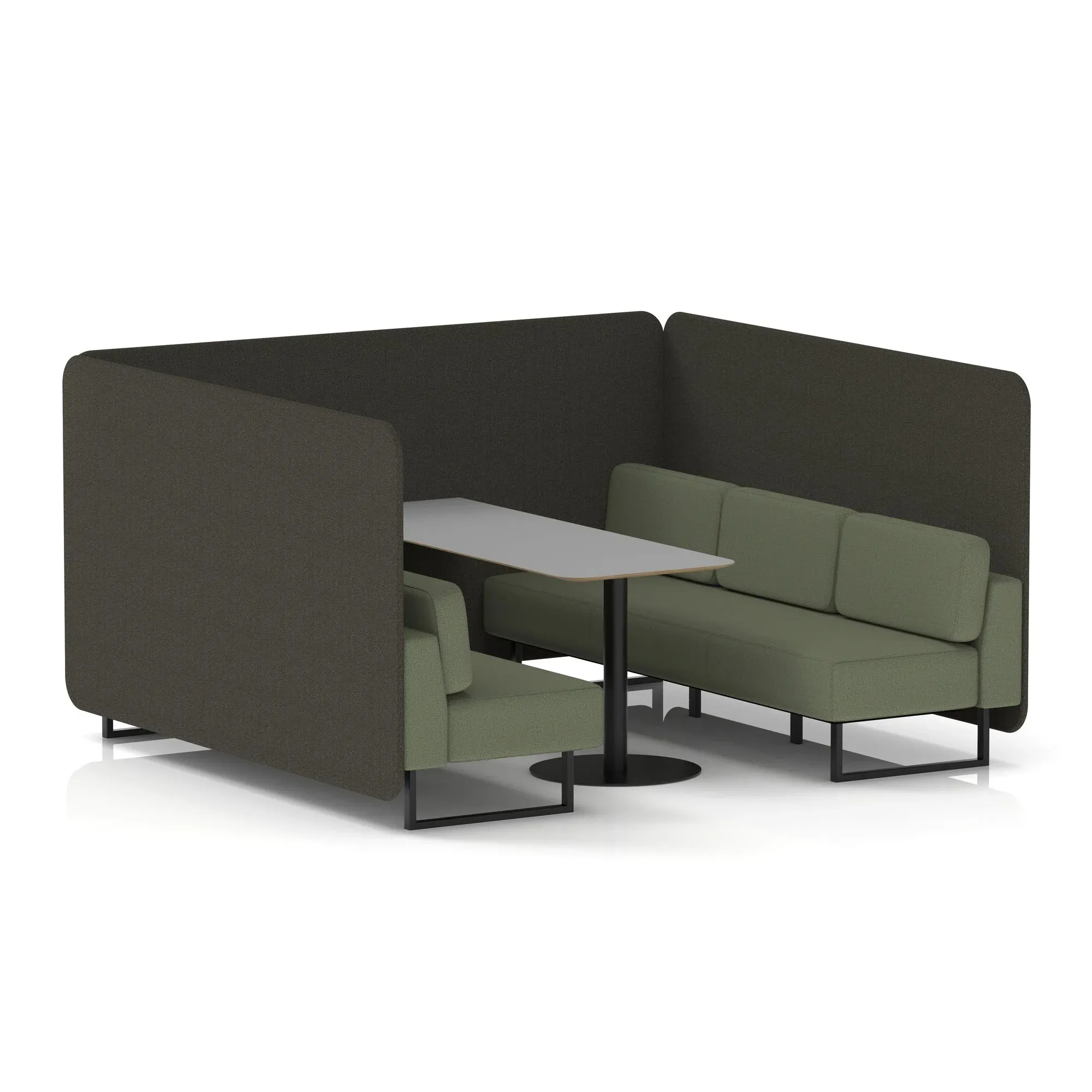 Brixworth Bench Booth With Grey Table In Two Tone