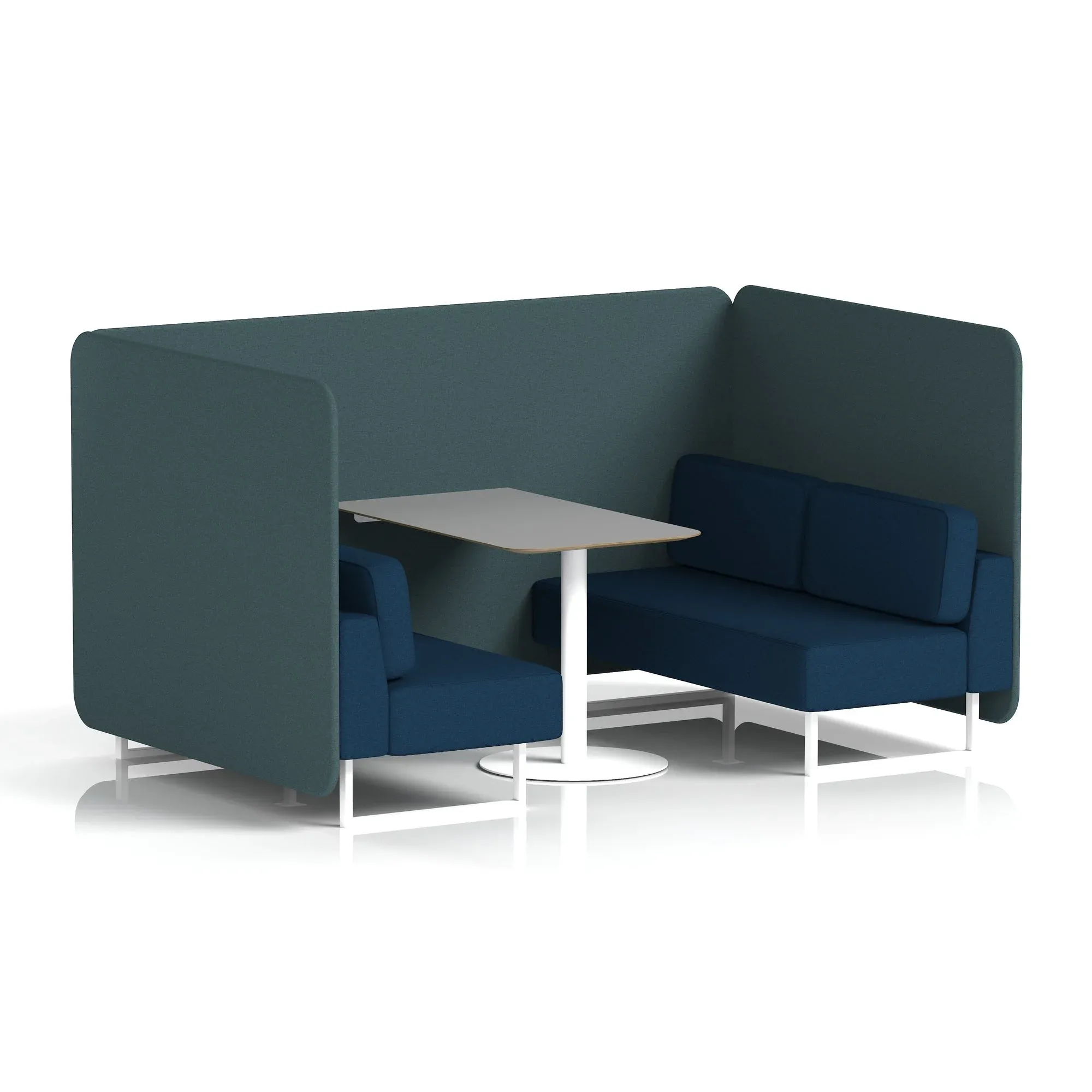 Brixworth Bench Booth With Grey Table In Two Tone