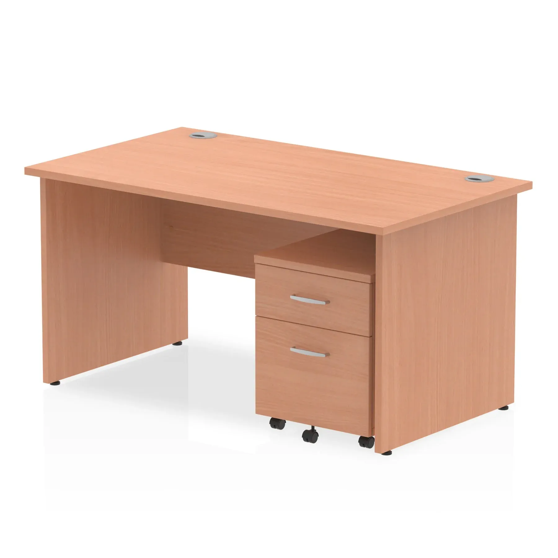 OE - Impulse Panel End Straight Desk With Mobile Pedestal