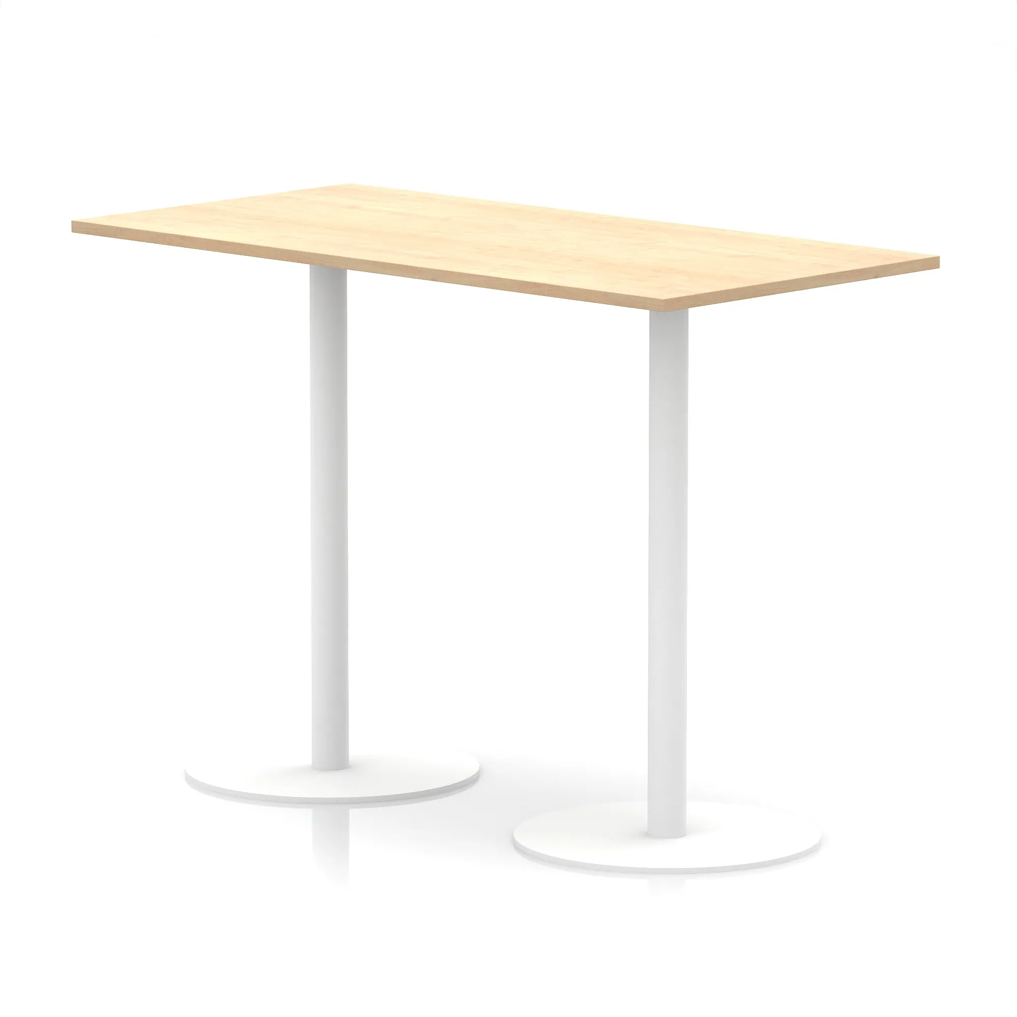 EE - Italia Rectangular Poseur Table White Leg