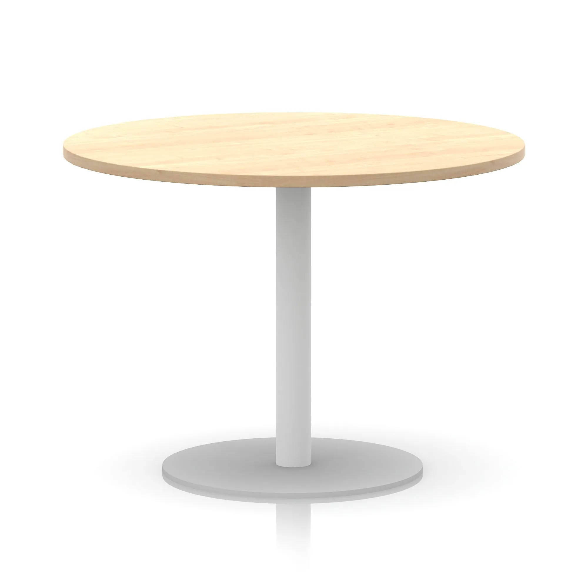 Italia Round Poseur Table White Leg