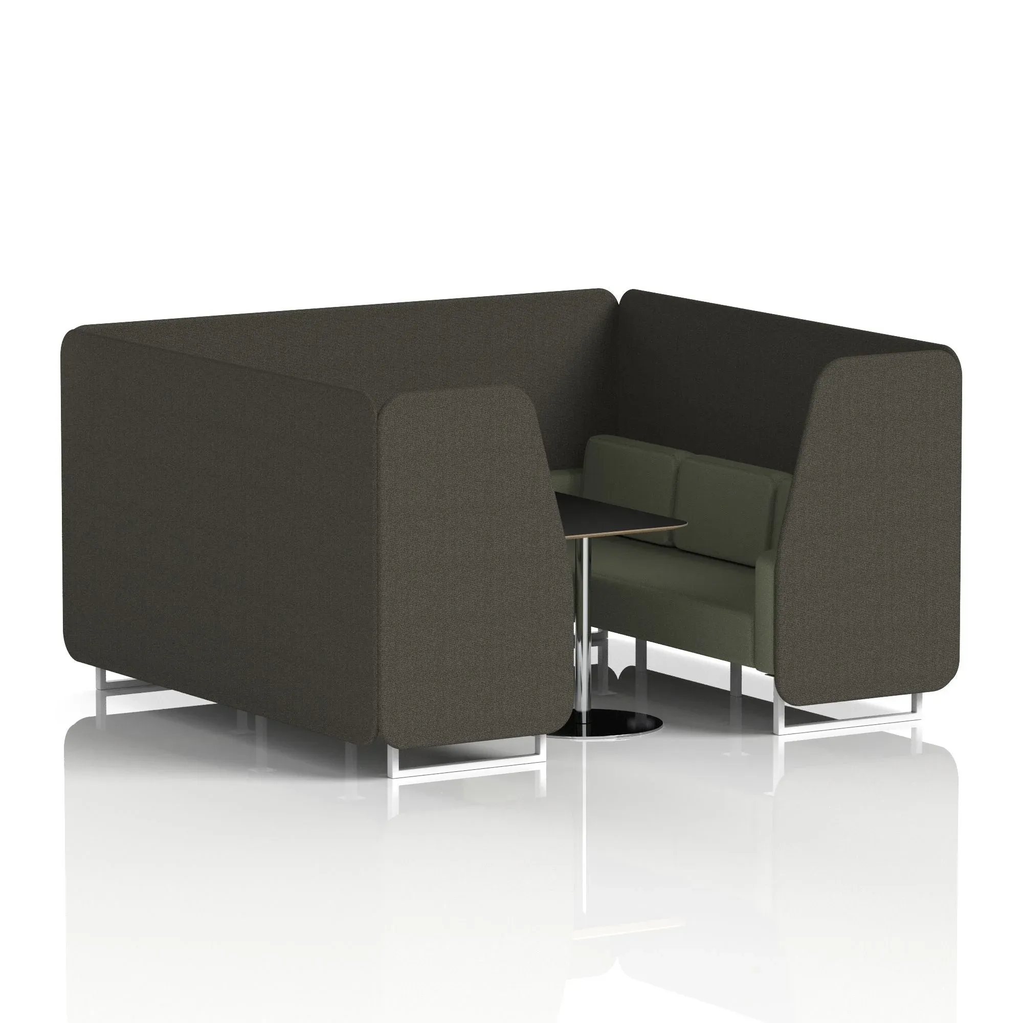 Brixworth Booth With Black Table In Two Tone