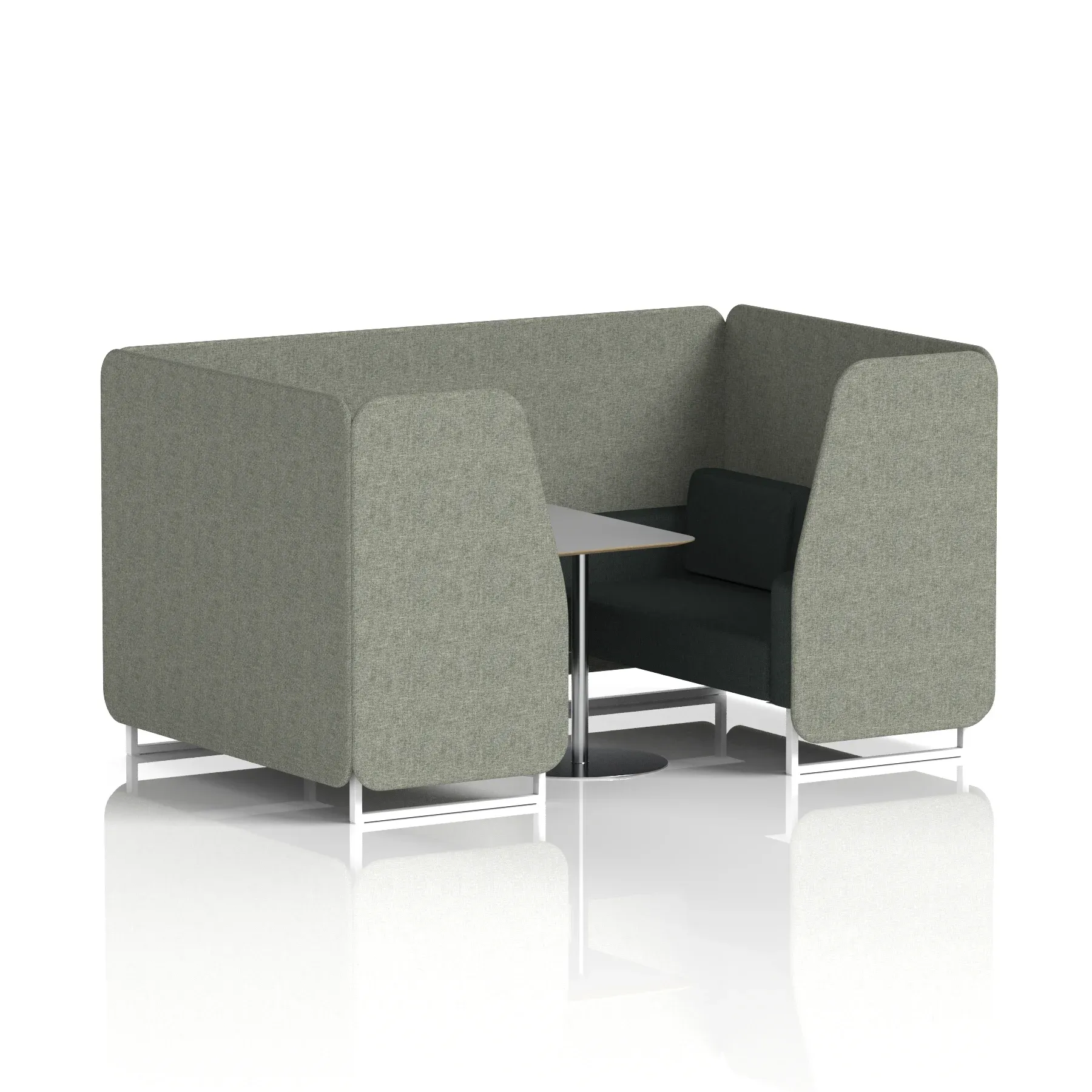Brixworth Booth With Grey Table In Two Tone