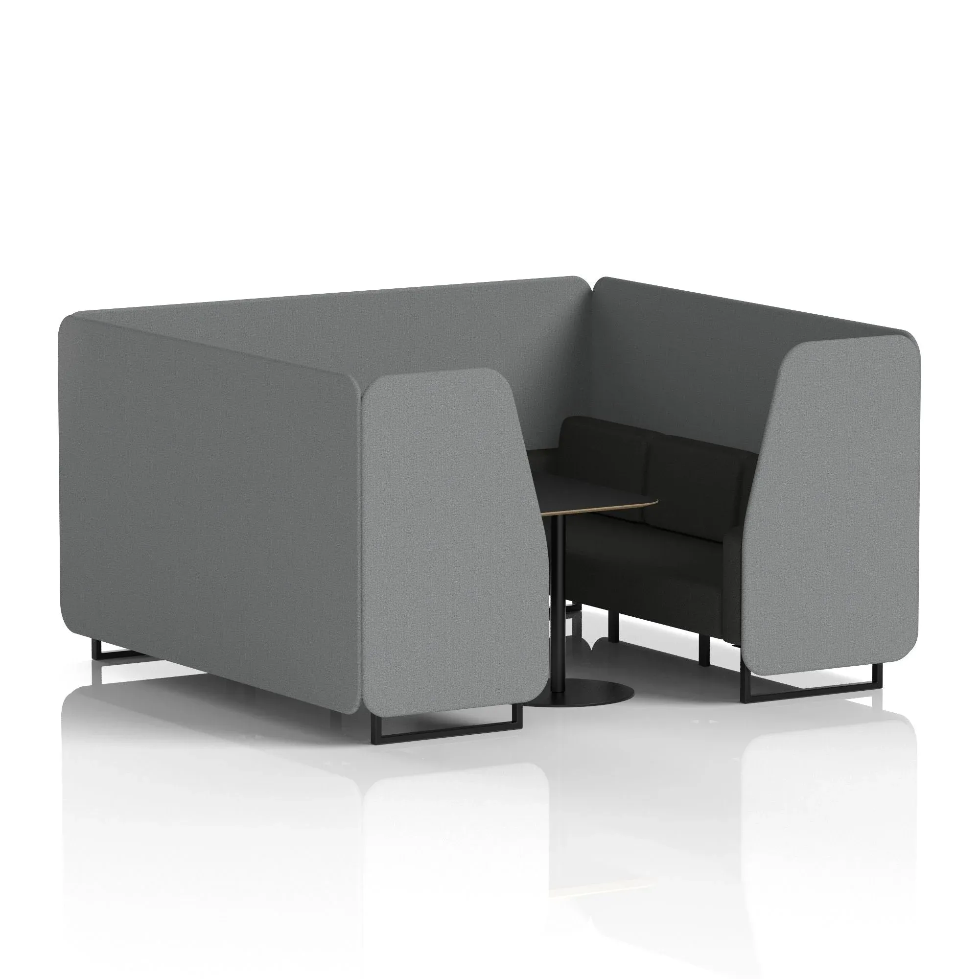 Brixworth Booth With Black Table In Two Tone