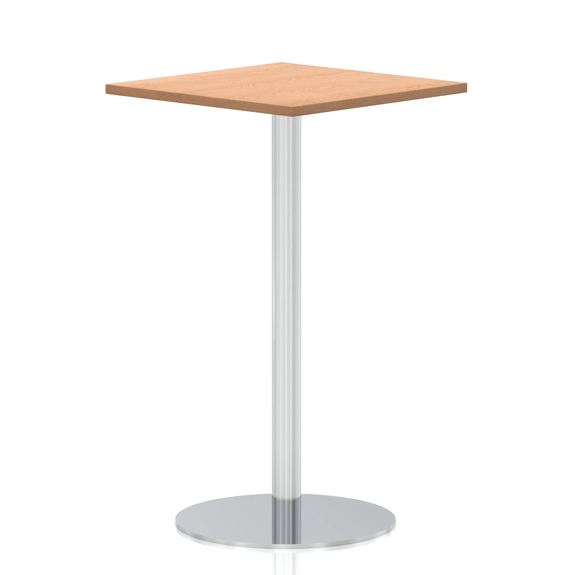Italia Square Poseur Table Silver Leg