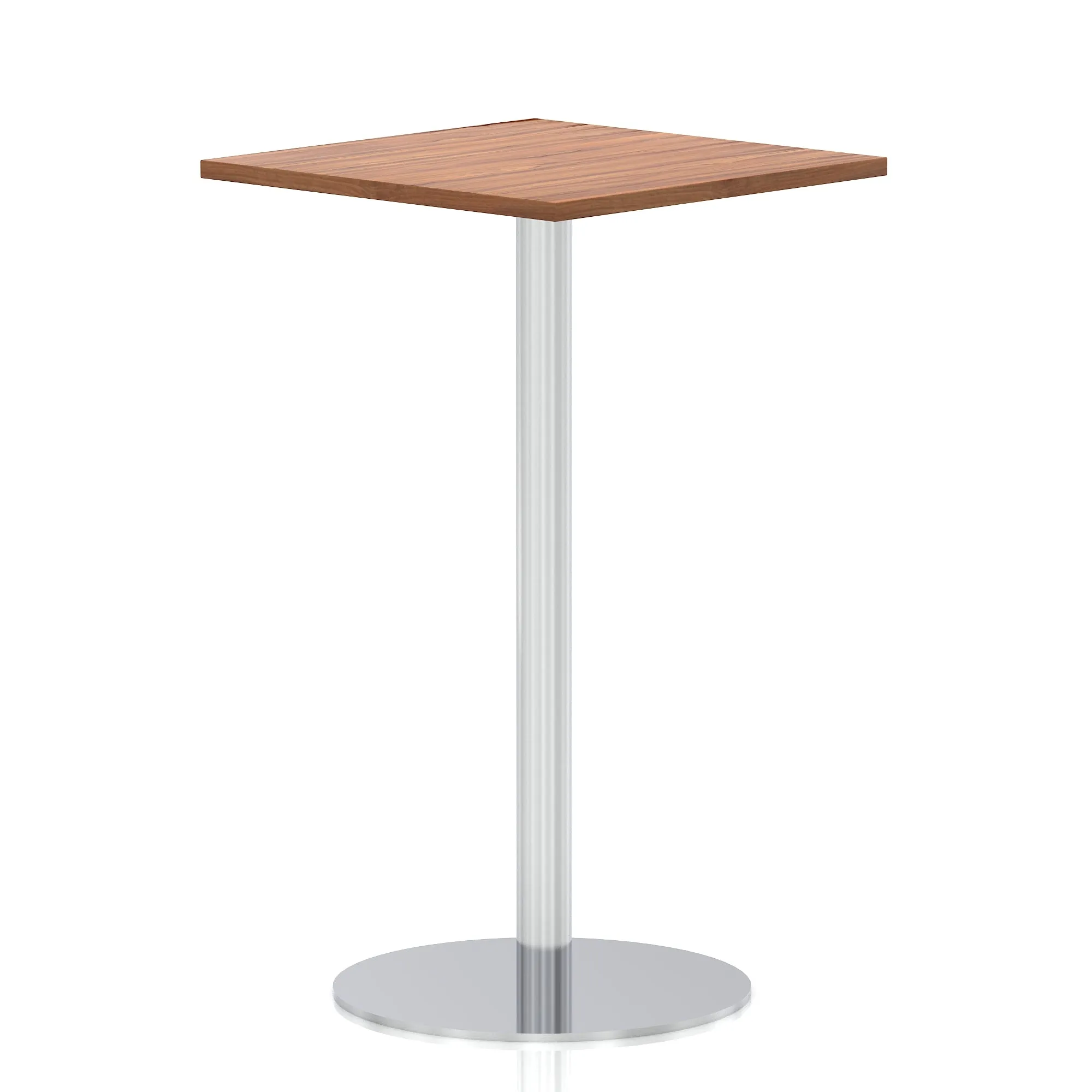 Italia Square Poseur Table Silver Leg