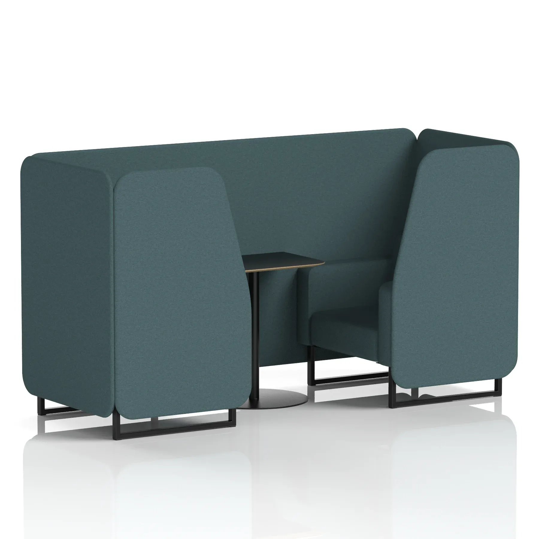 Brixworth Booth With Black Table In Single Tone