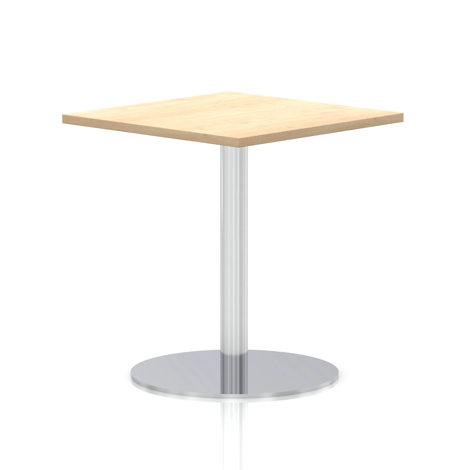 Italia Square Poseur Table Silver Leg
