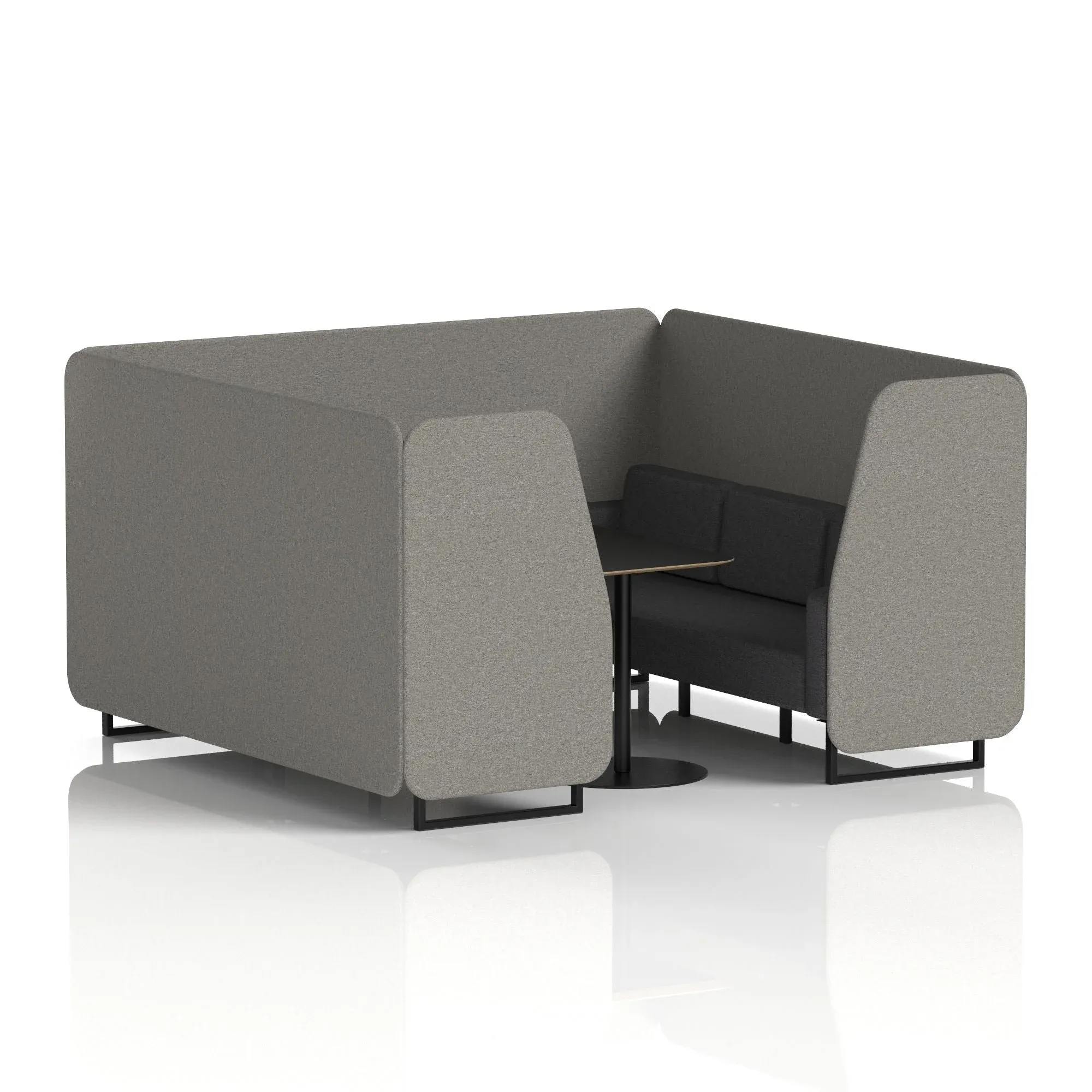 Brixworth Booth With Black Table In Two Tone