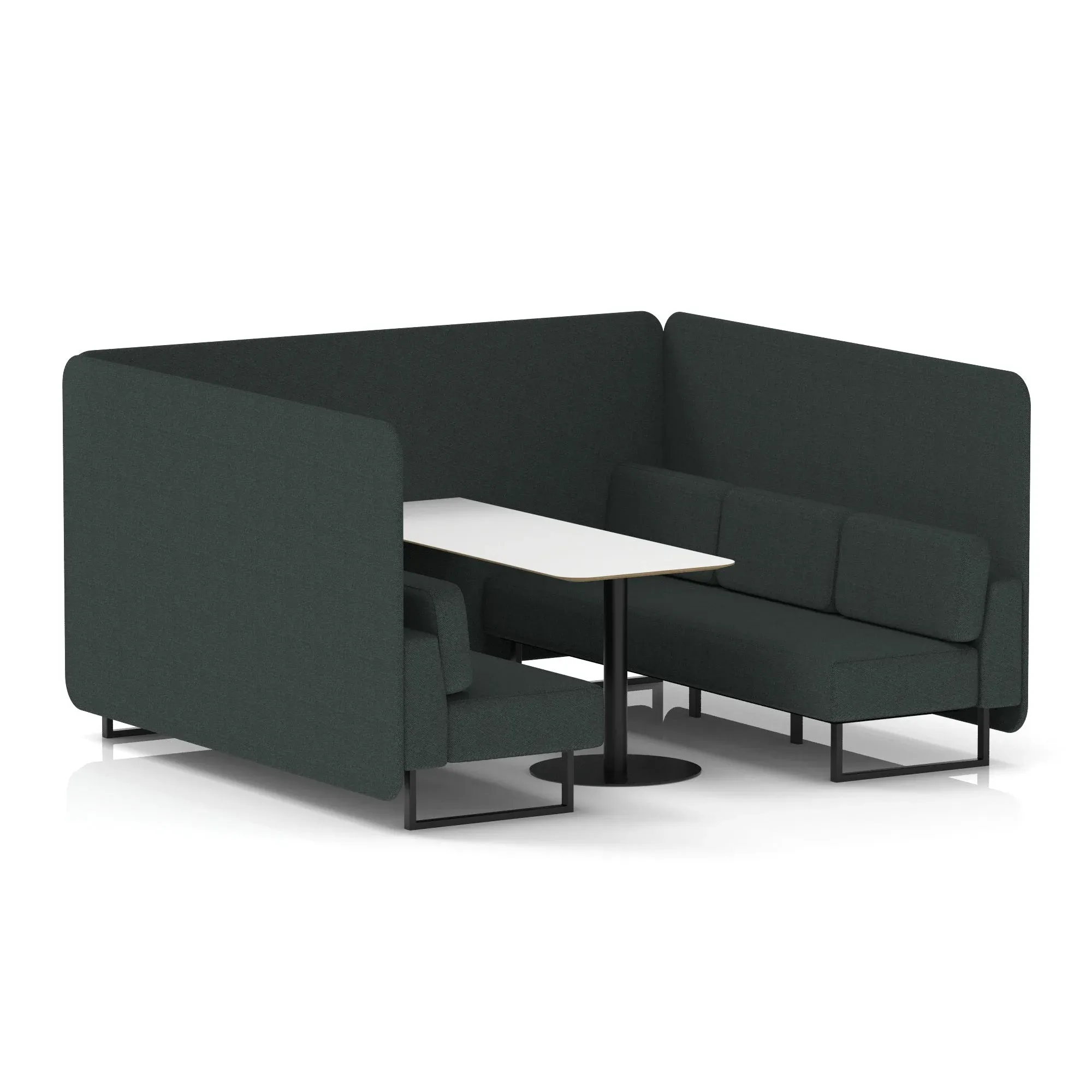 EE - Brixworth Bench Booth With White Table In Single Tone