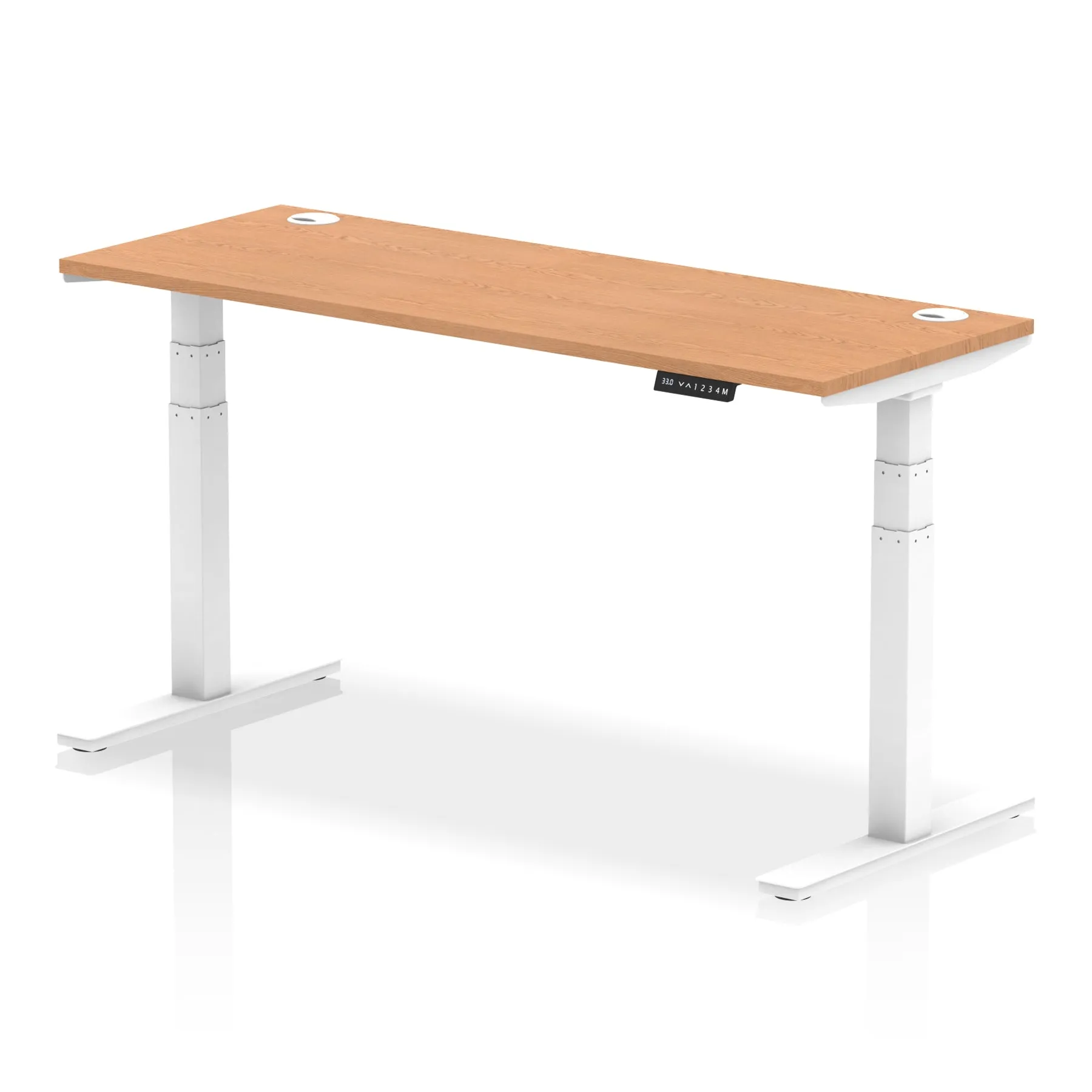EE - Air Height Adjustable Slimline Desk With Cable Ports