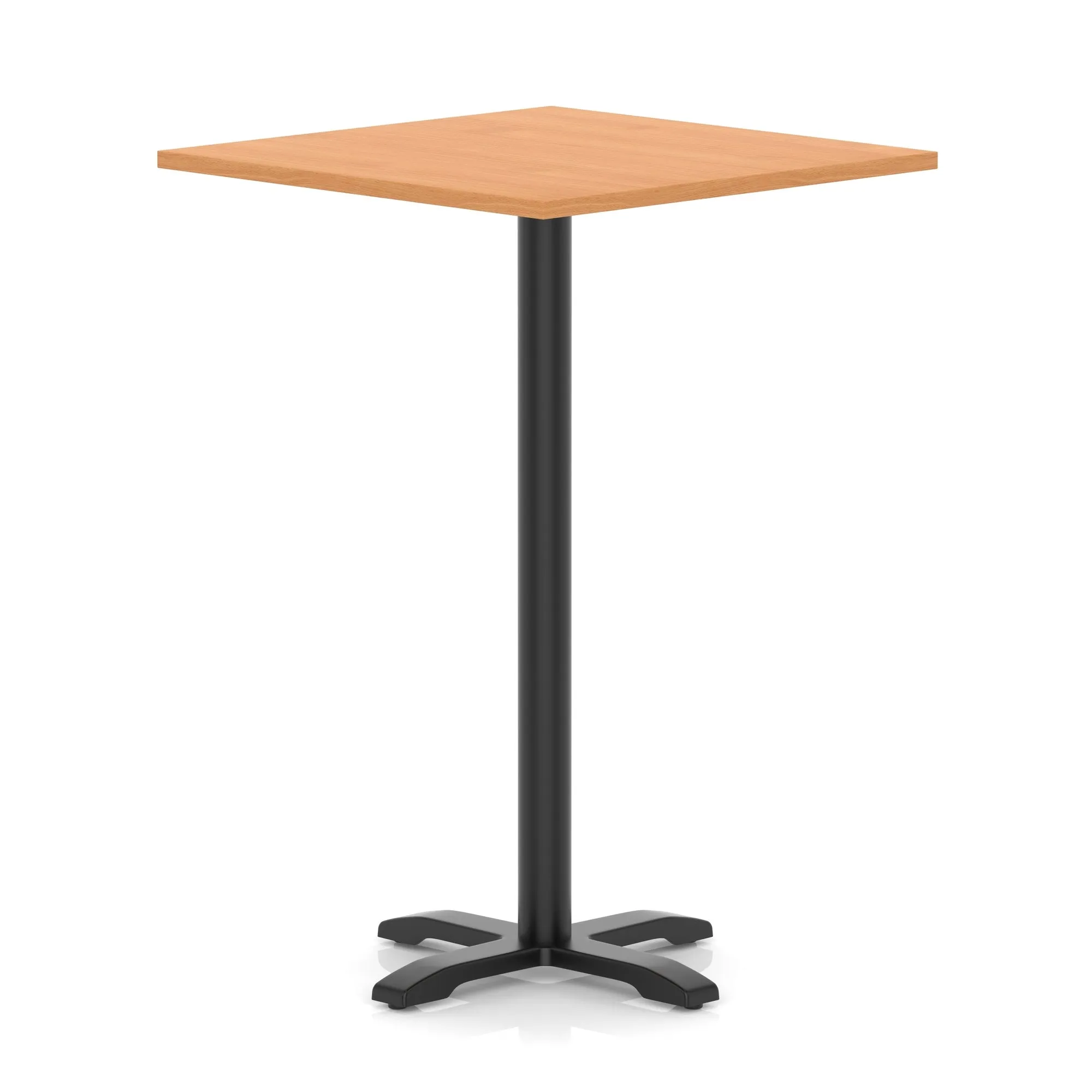 EE - Italia Square Poseur Table With Cross Base Black Leg