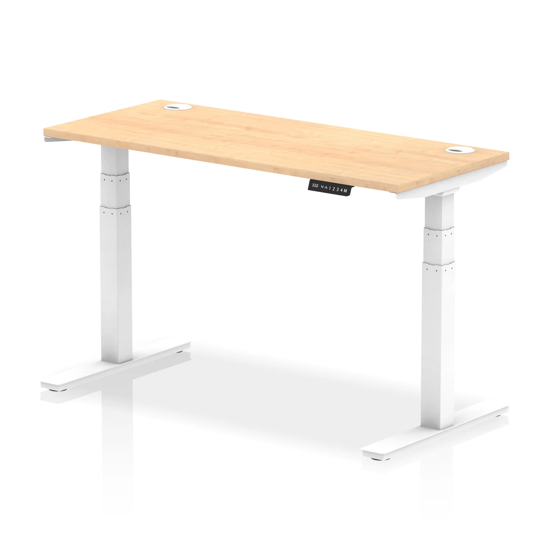EE - Air Height Adjustable Slimline Desk With Cable Ports