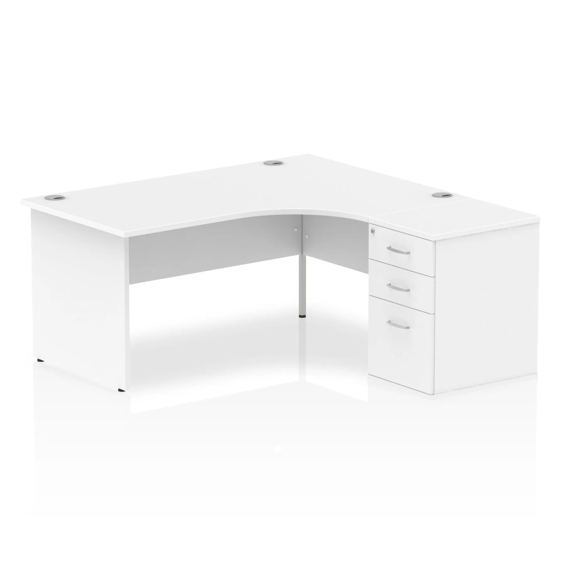 EE - Impulse Panel End Crescent Desk Workstation
