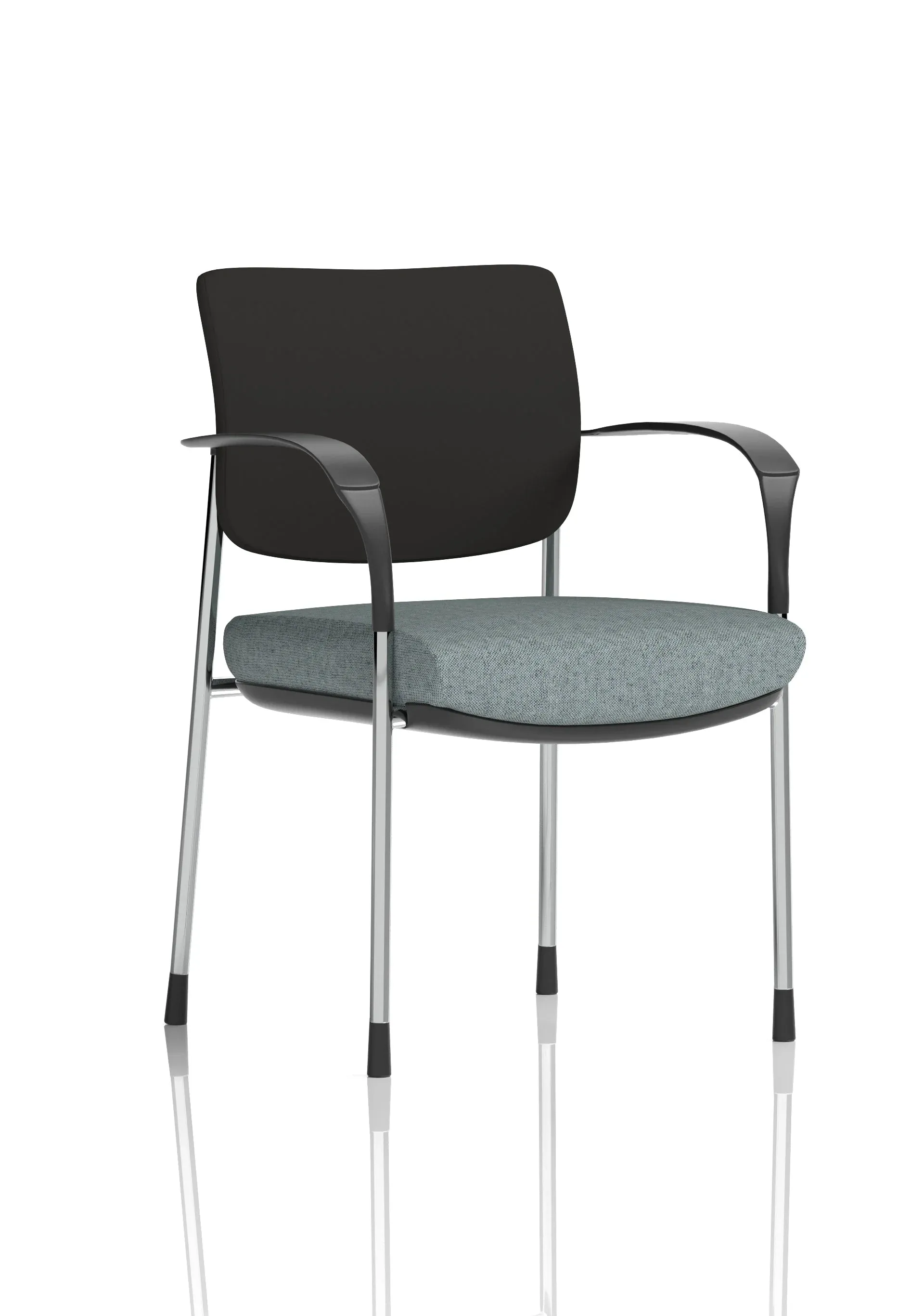 Brunswick Deluxe Medium Back Stacking Visitor Office Chair with Arms