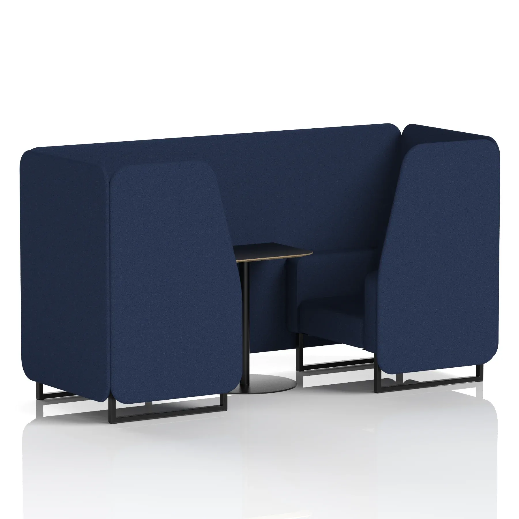 Brixworth Booth With Black Table In Single Tone