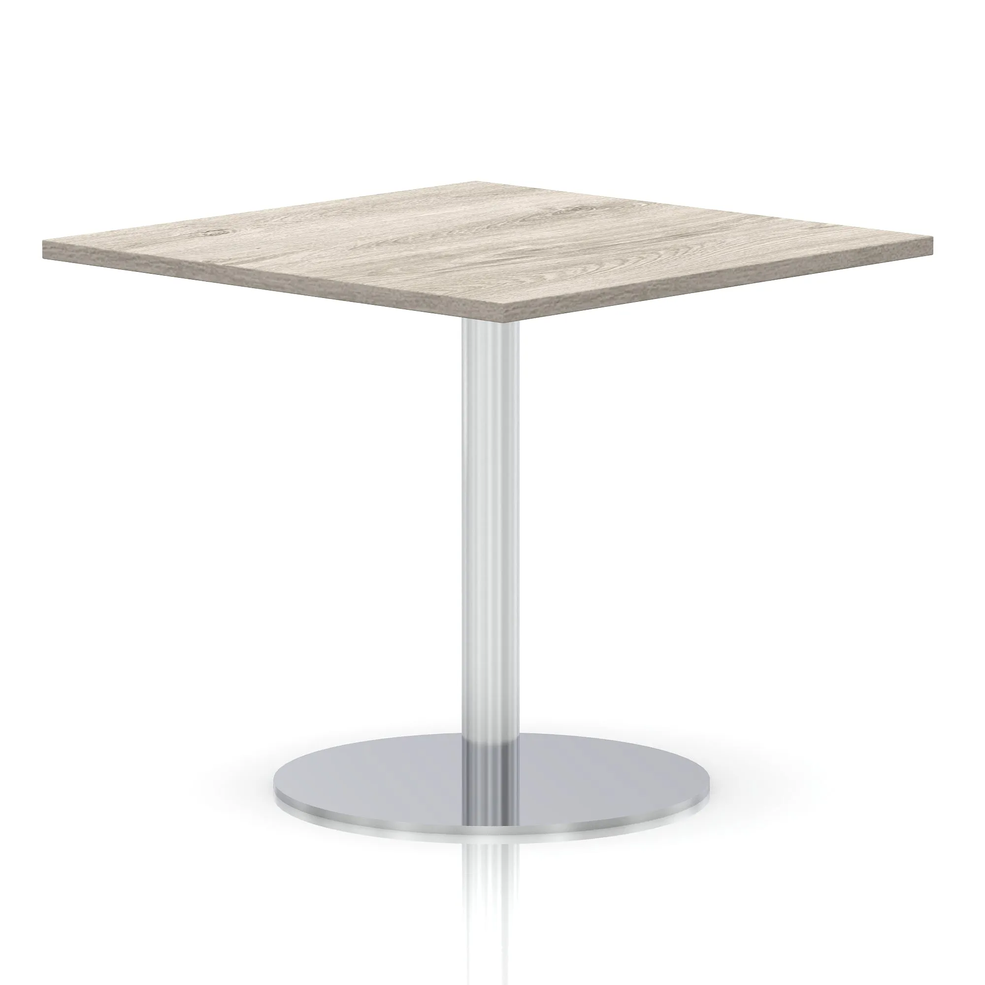 EE - Italia Square Poseur Table Silver Leg