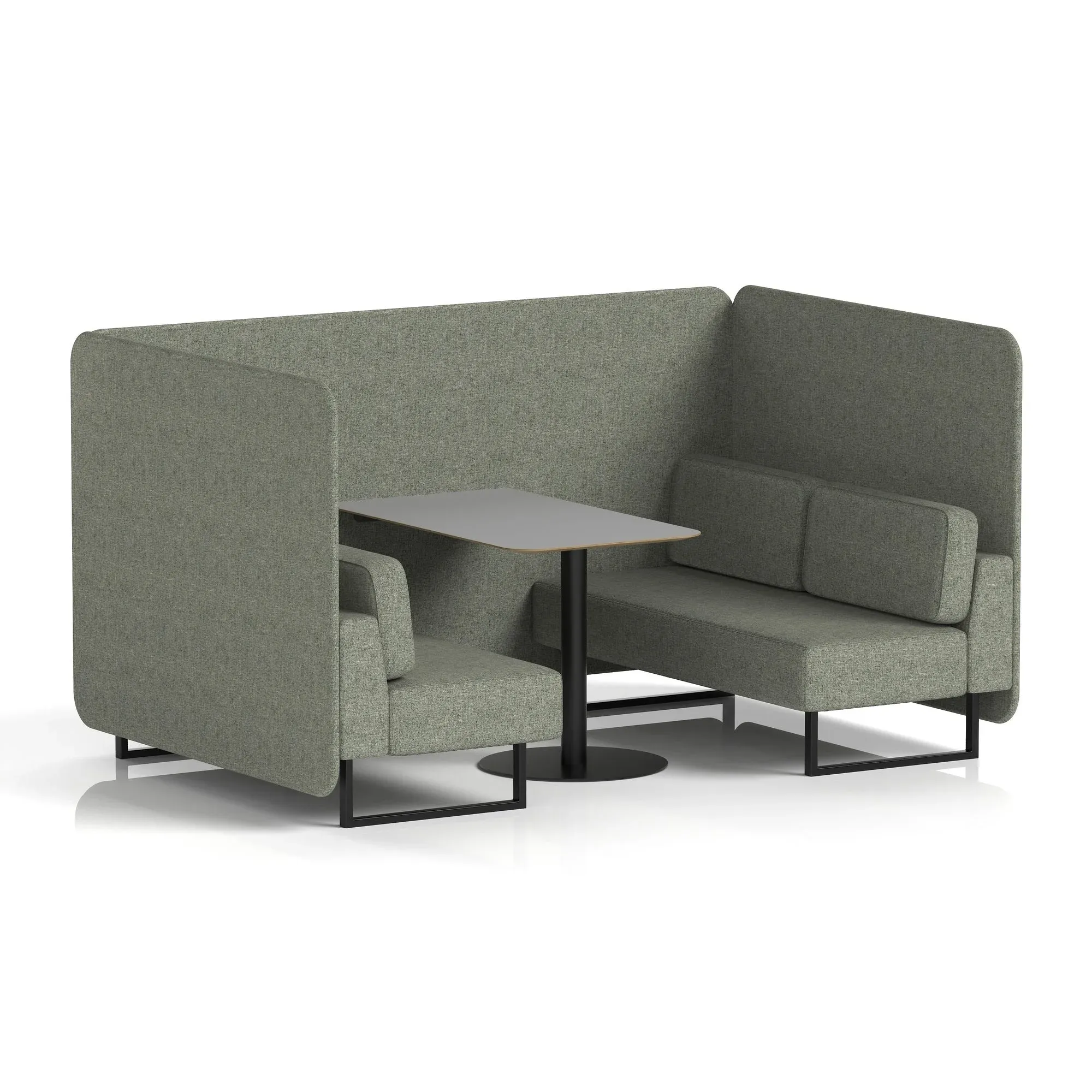 EE - Brixworth Bench Booth With Grey Table In Single Tone