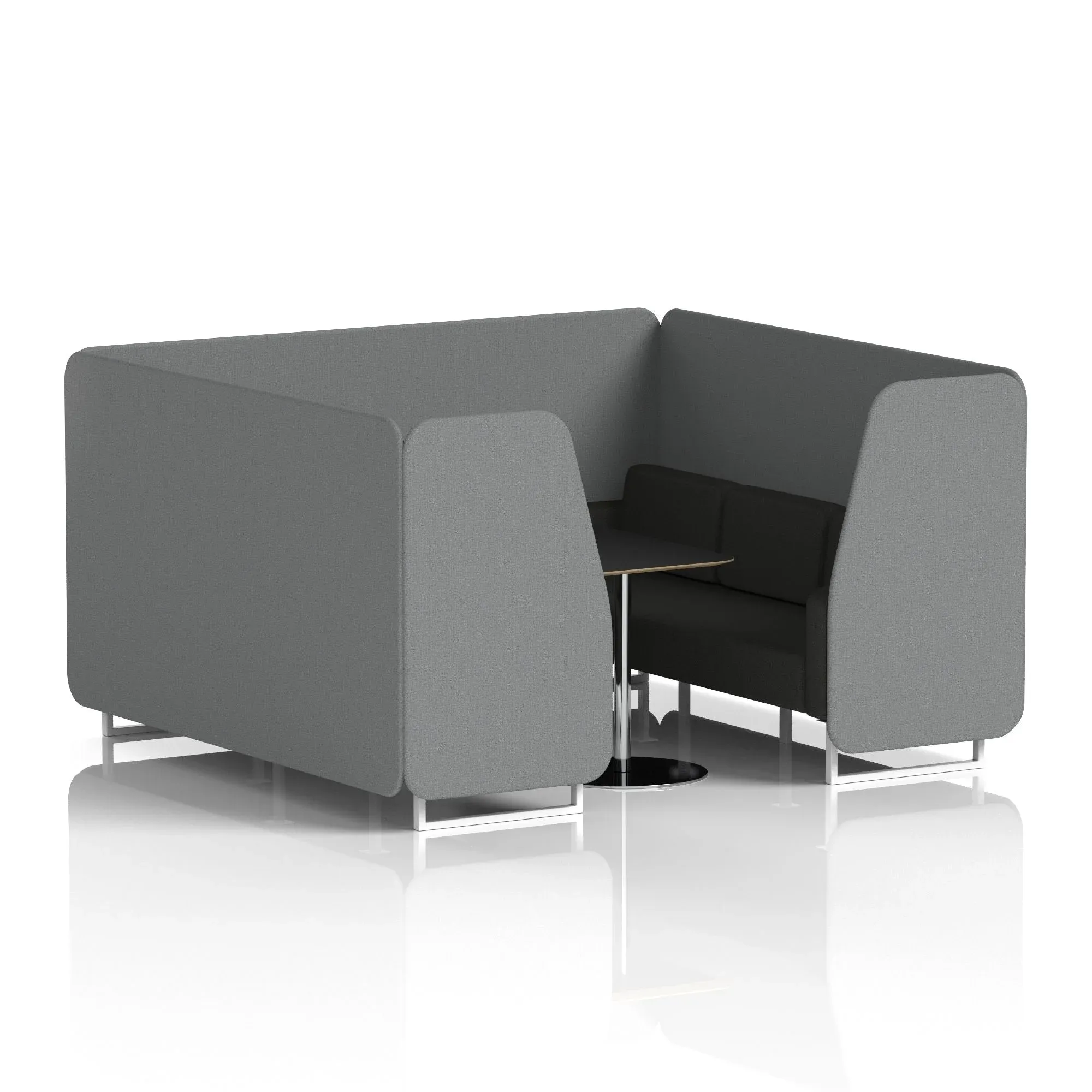 Brixworth Booth With Black Table In Two Tone