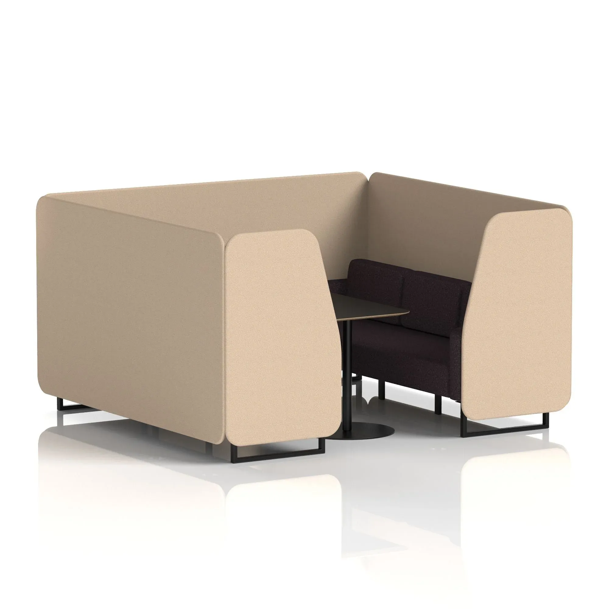 Brixworth Booth With Black Table In Two Tone
