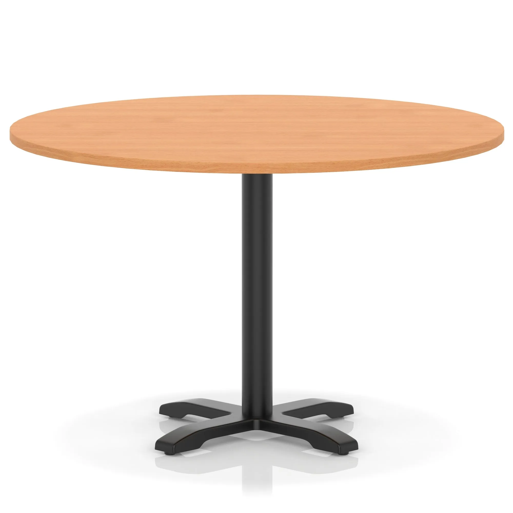 Italia Round Poseur Table With Cross Base Black Leg